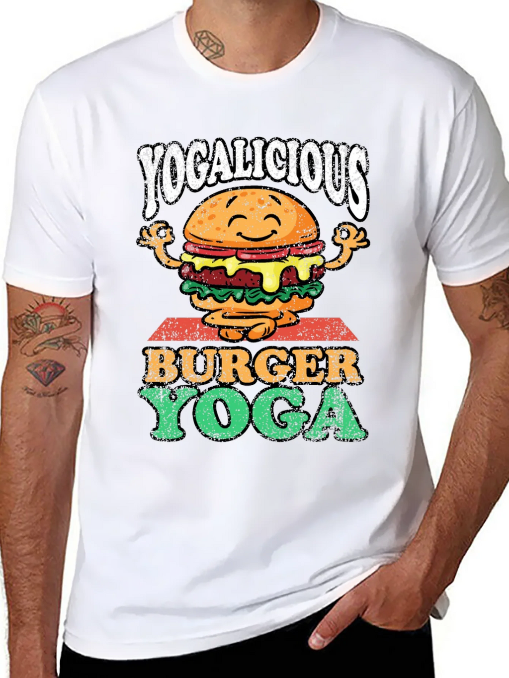 Yogalicious Burger Yoga Graphic Tee