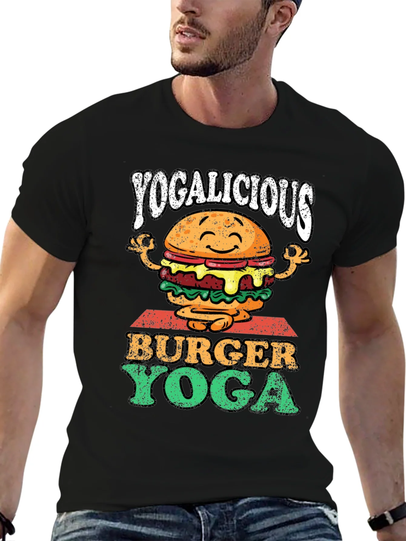 Yogalicious Burger Yoga Graphic Tee