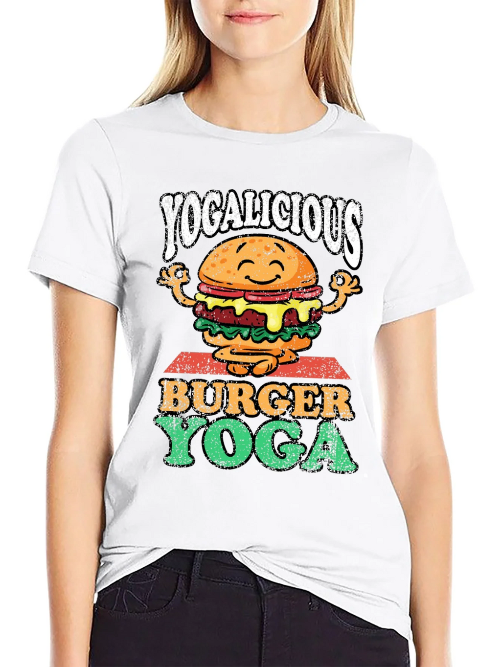 Yogalicious Burger Yoga Graphic Tee