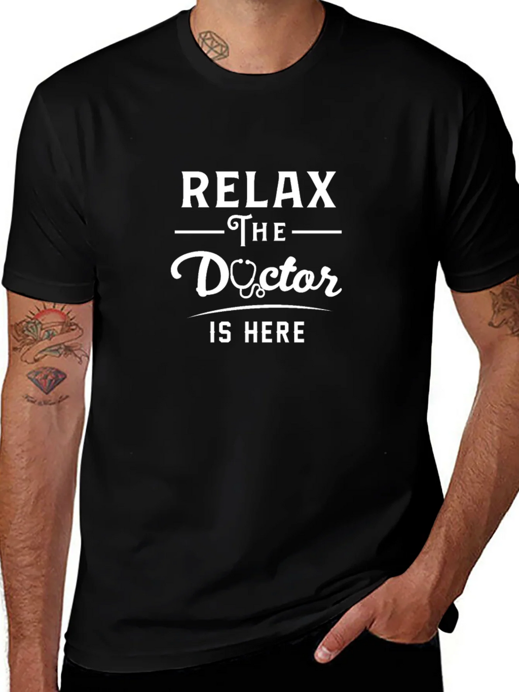 Relax The Doctor Is Here Graphic T-Shirt
