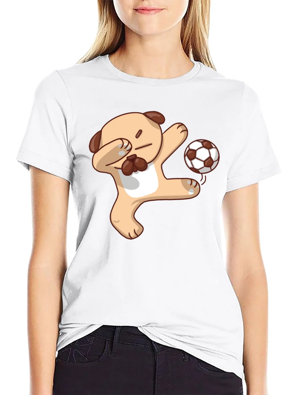 Funny Pug Soccer Dab T-Shirt