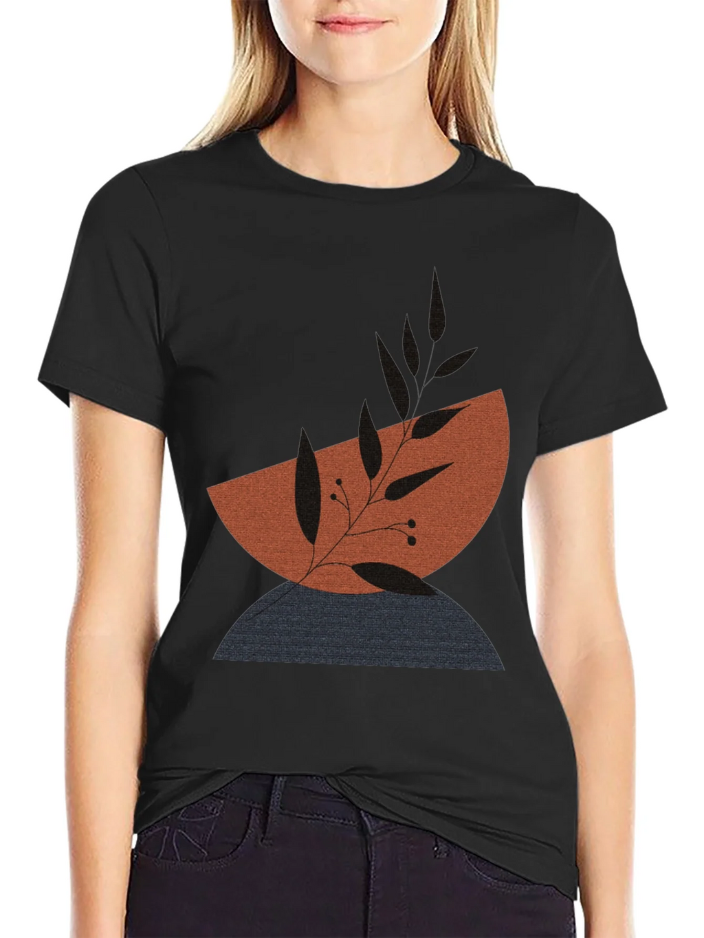 Modern Abstract Graphic Print Mens T-Shirt