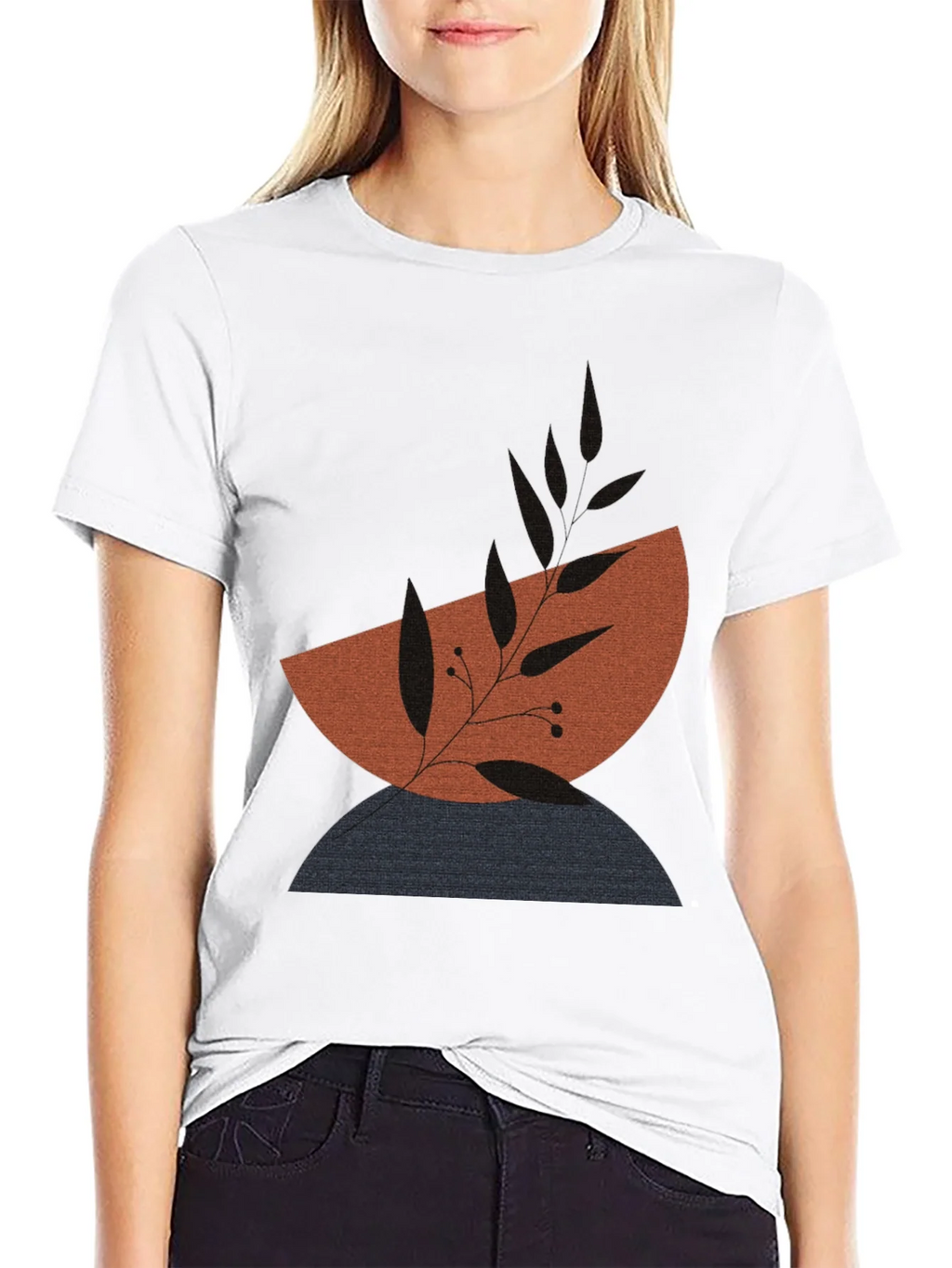 Modern Abstract Graphic Print Mens T-Shirt