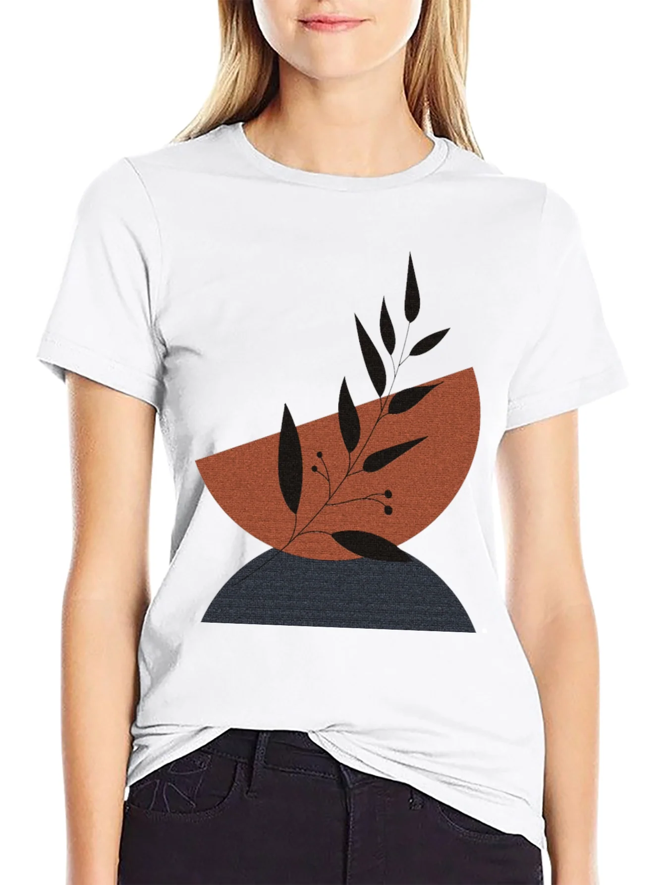 Modern Abstract Graphic Print Mens T-Shirt
