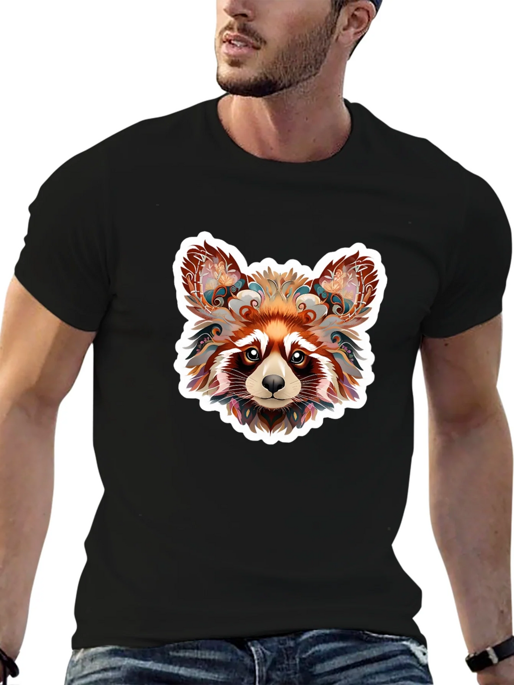 Red Panda Graphic Tee - Stylish Animal Print Shirt