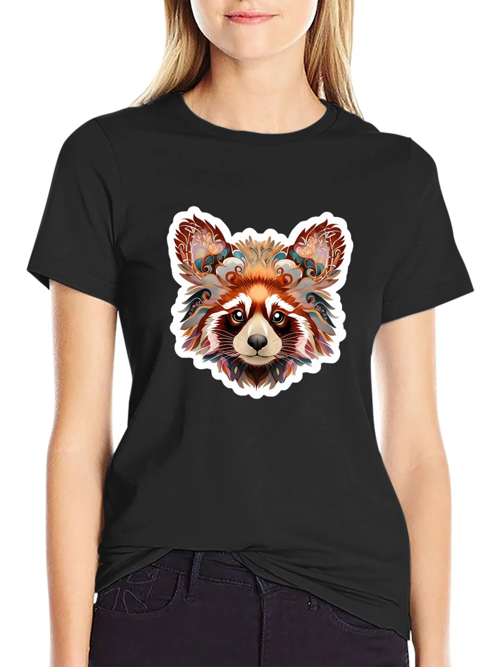 Red Panda Graphic Tee - Stylish Animal Print Shirt