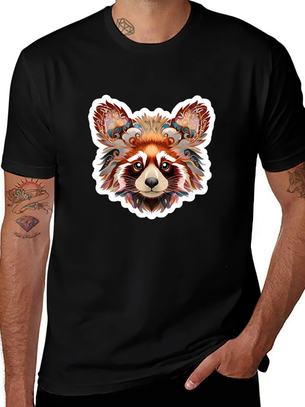 Red Panda Graphic Tee - Stylish Animal Print Shirt