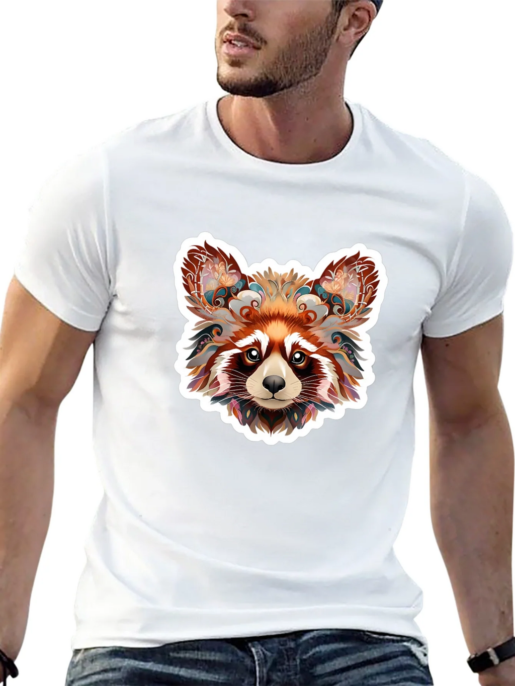 Red Panda Graphic Tee - Stylish Animal Print Shirt