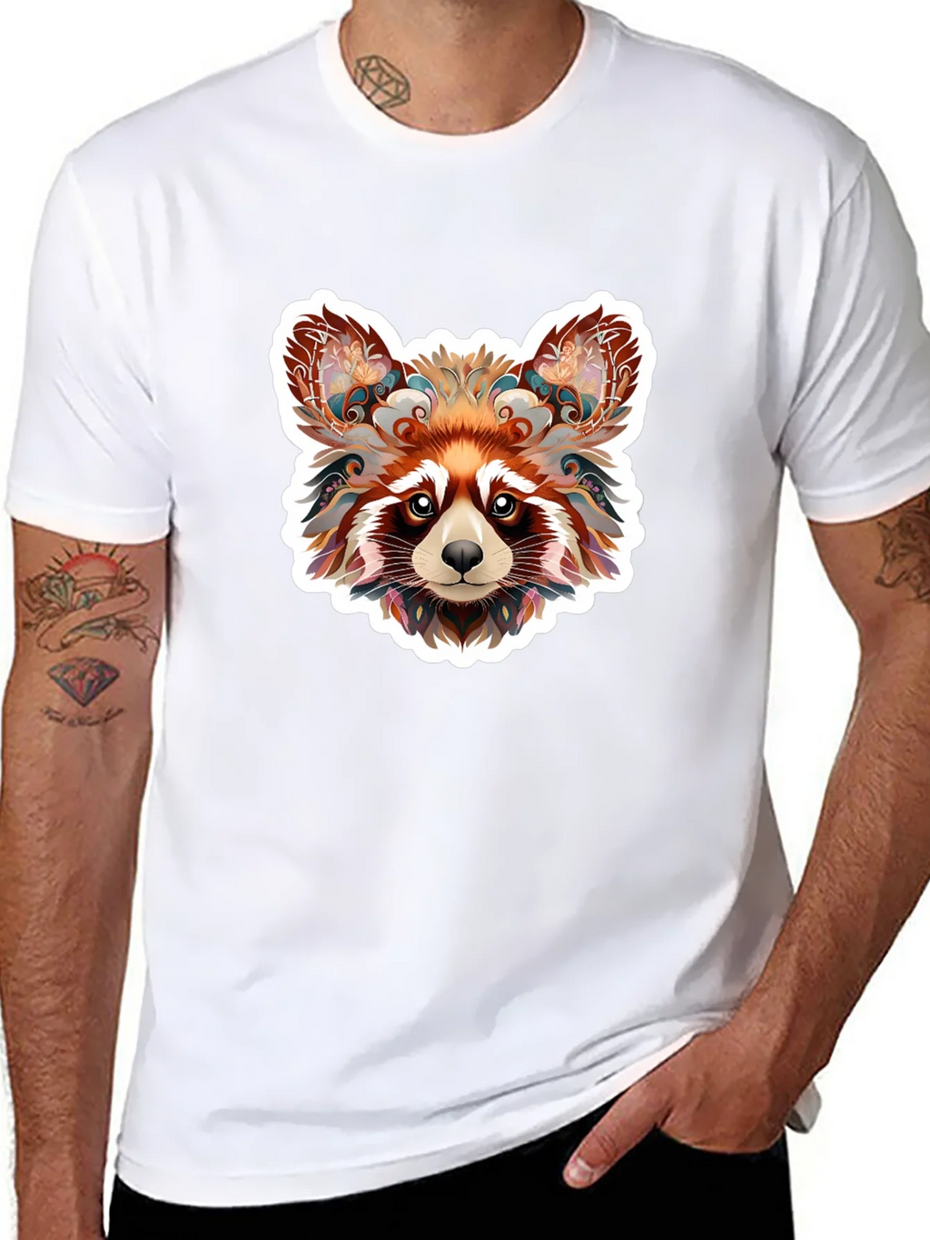 Red Panda Graphic Tee - Stylish Animal Print Shirt