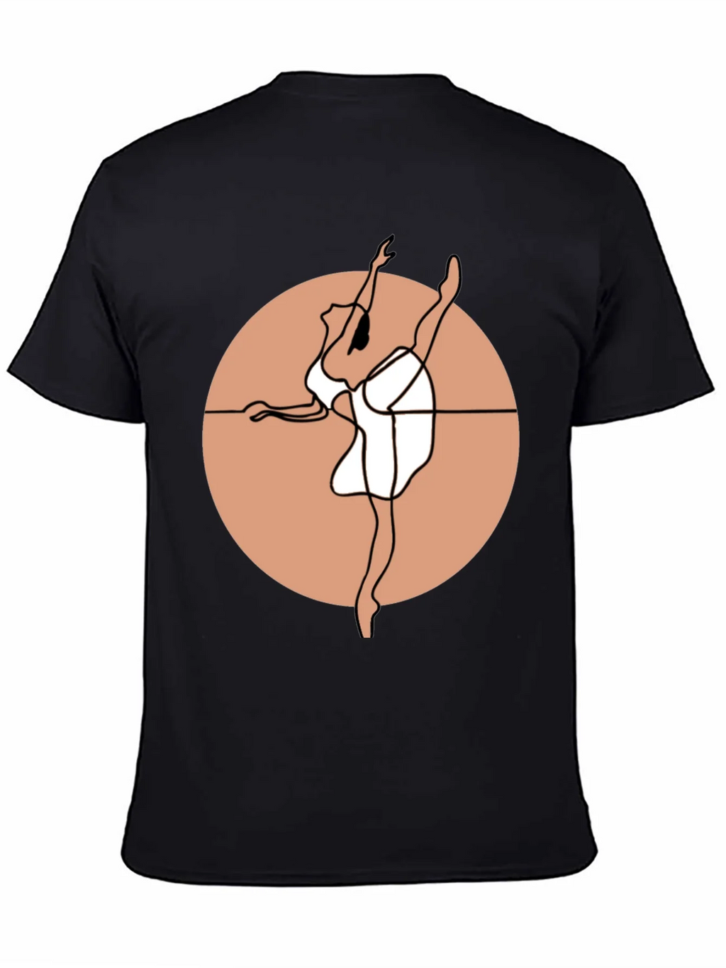 Ballet Dancer Graphic Tee - Stylish Black Cotton Shirt