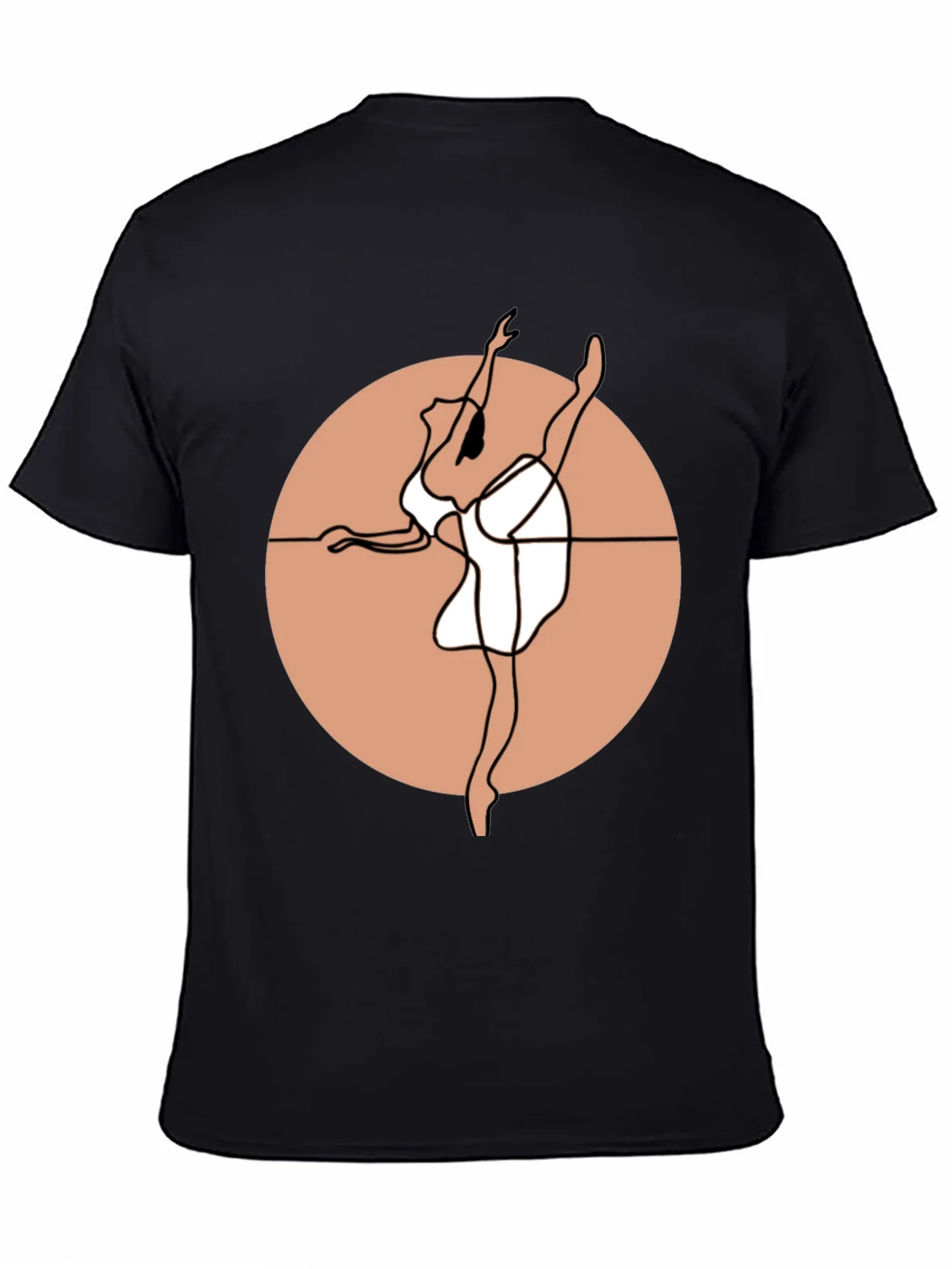 Ballet Dancer Graphic Tee - Stylish Black Cotton Shirt