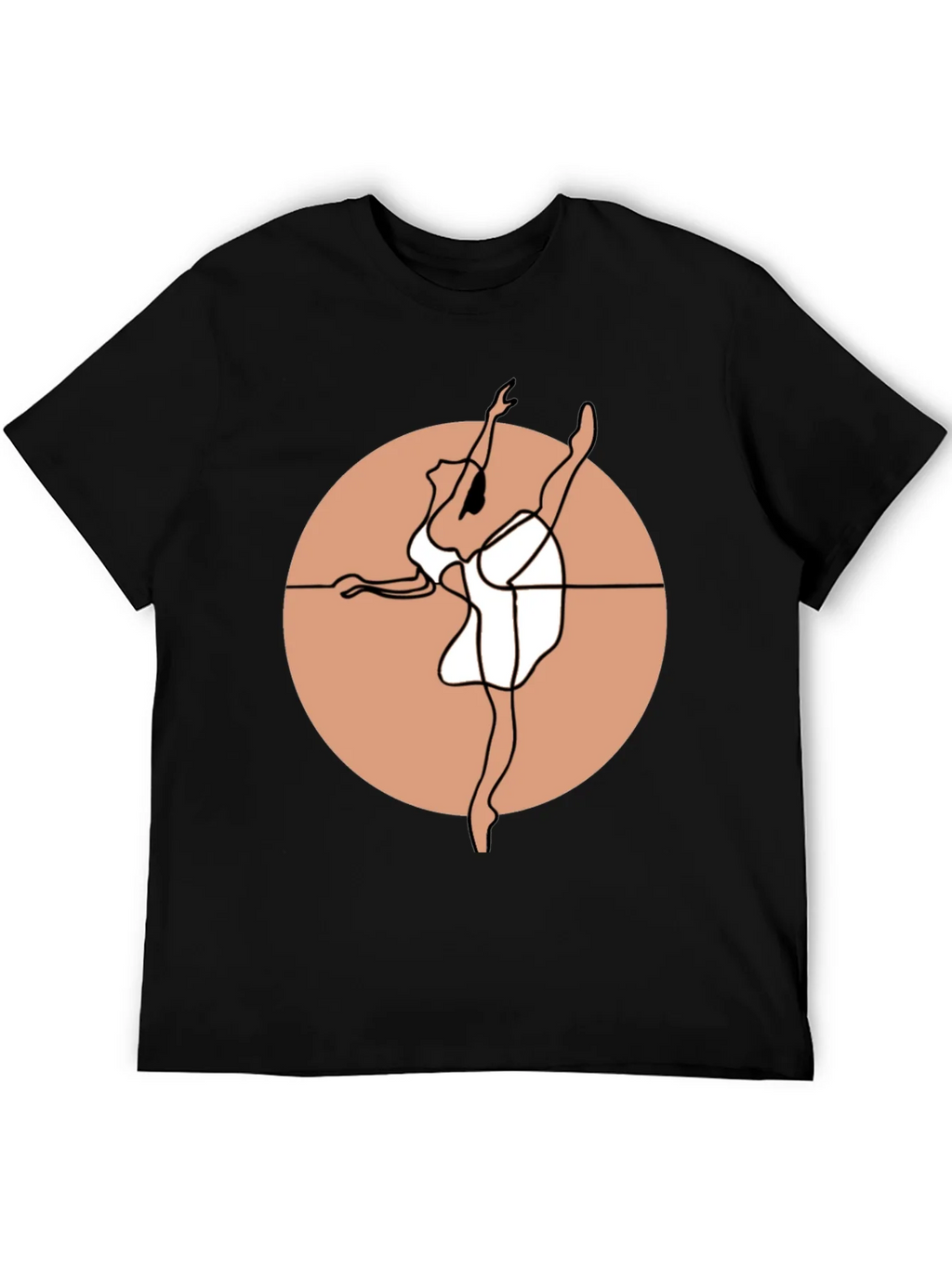 Ballet Dancer Graphic Tee - Stylish Black Cotton Shirt