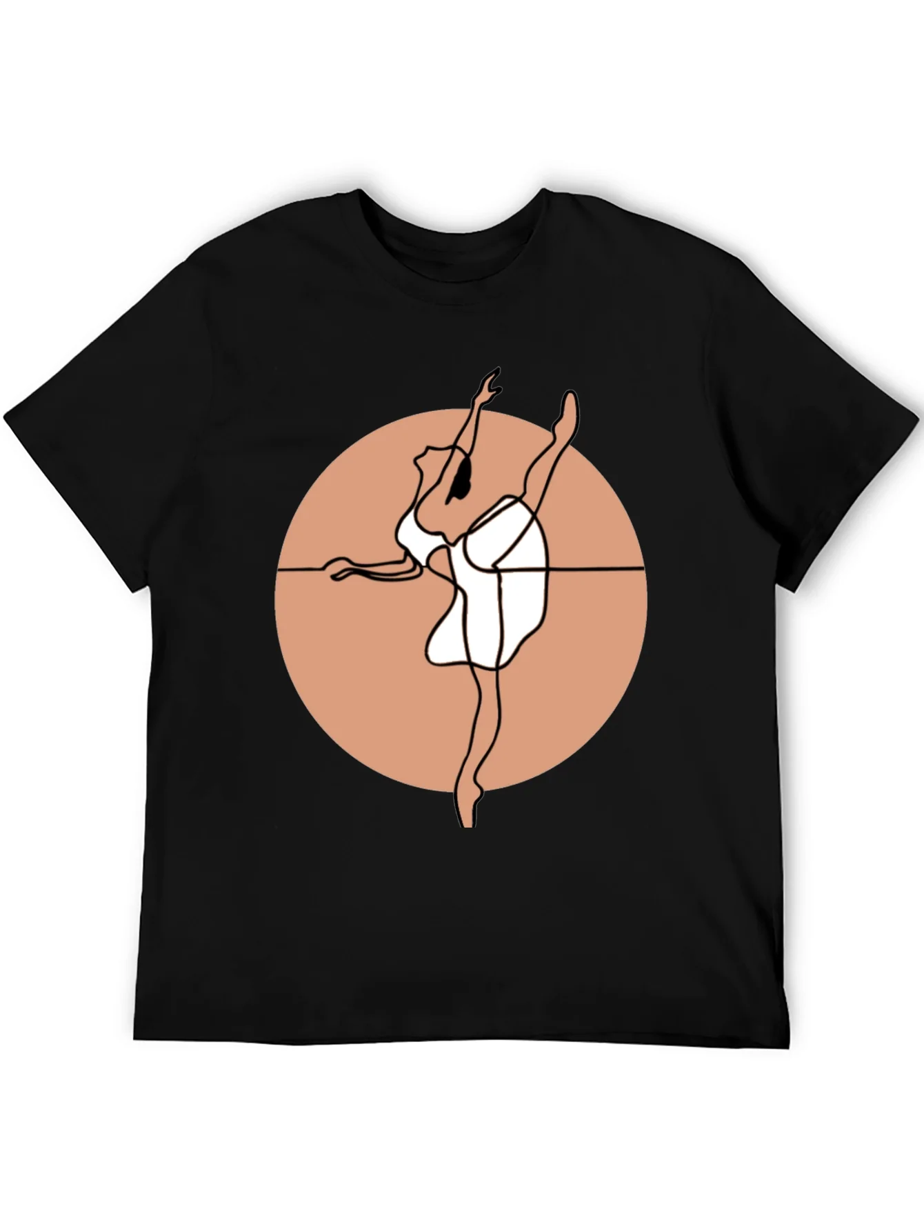 Ballet Dancer Graphic Tee - Stylish Black Cotton Shirt