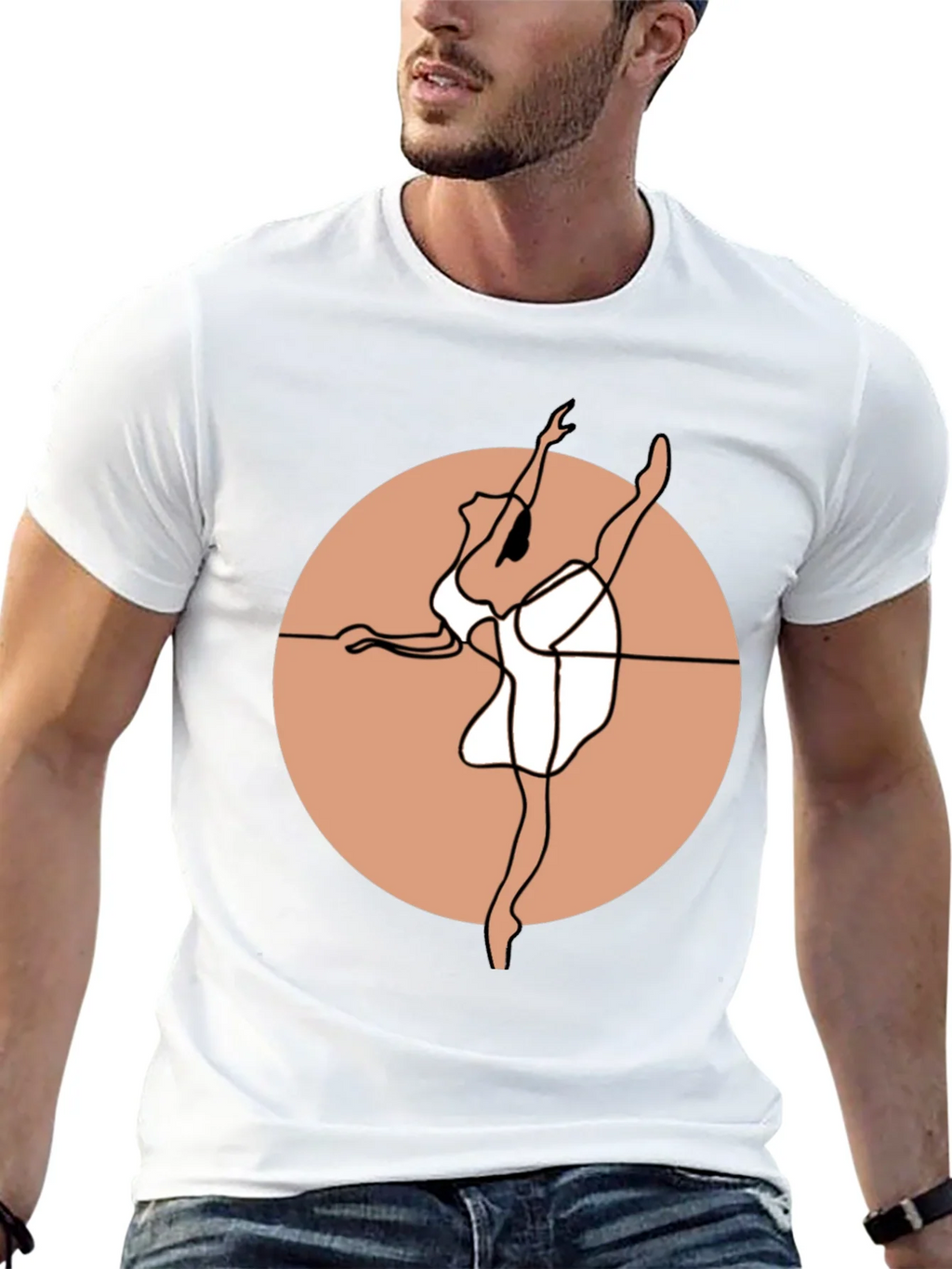 Ballet Dancer Graphic Tee - Stylish Black Cotton Shirt