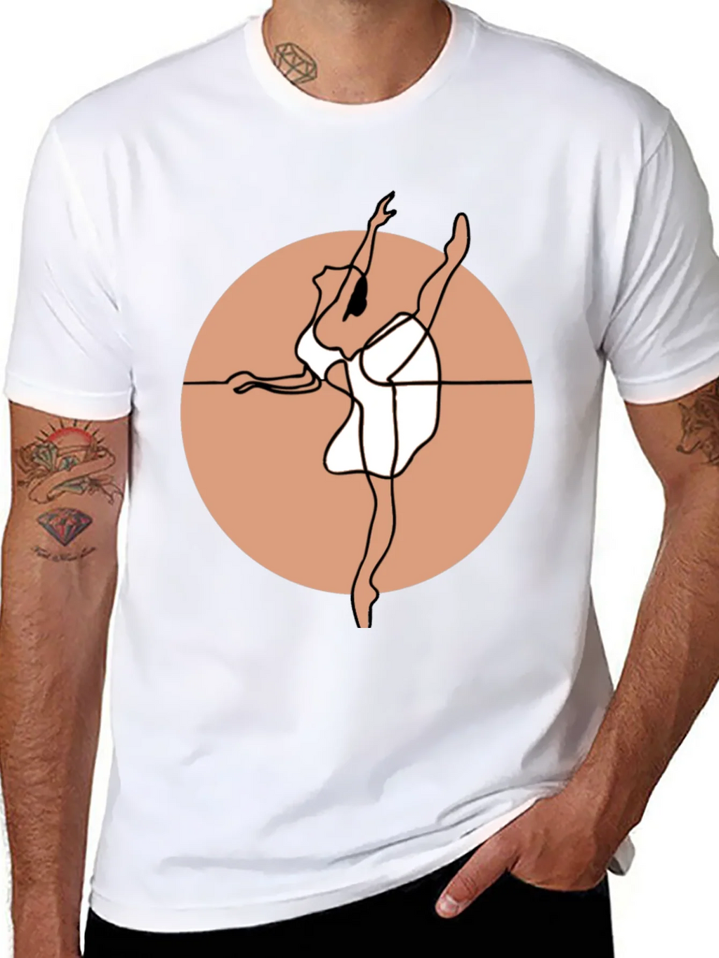 Ballet Dancer Graphic Tee - Stylish Black Cotton Shirt