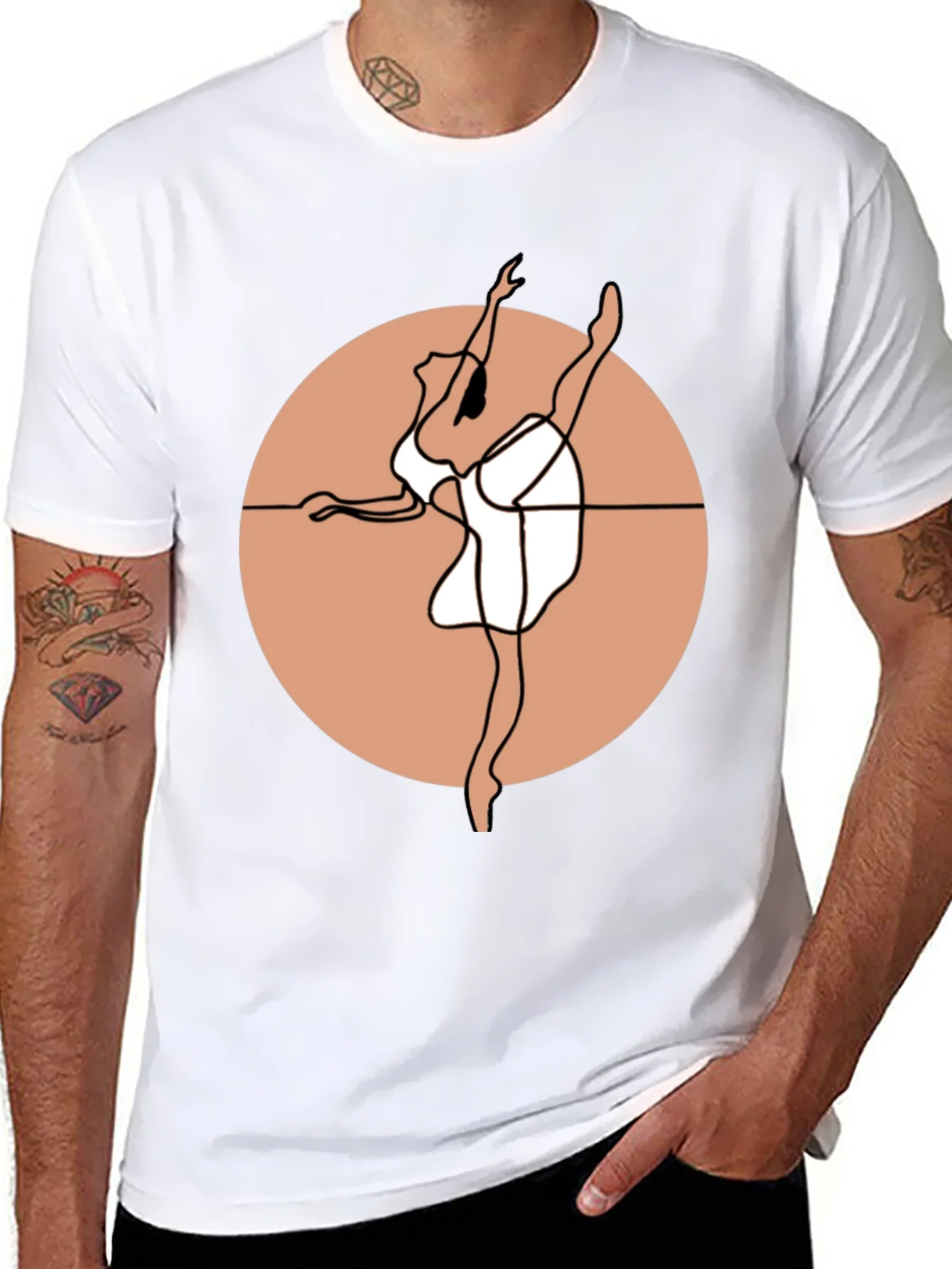 Ballet Dancer Graphic Tee - Stylish Black Cotton Shirt