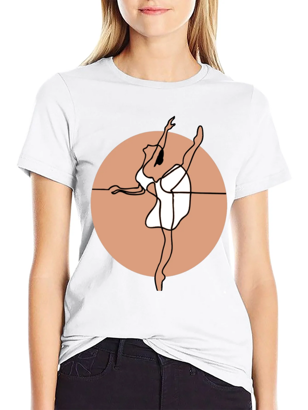 Ballet Dancer Graphic Tee - Stylish Black Cotton Shirt