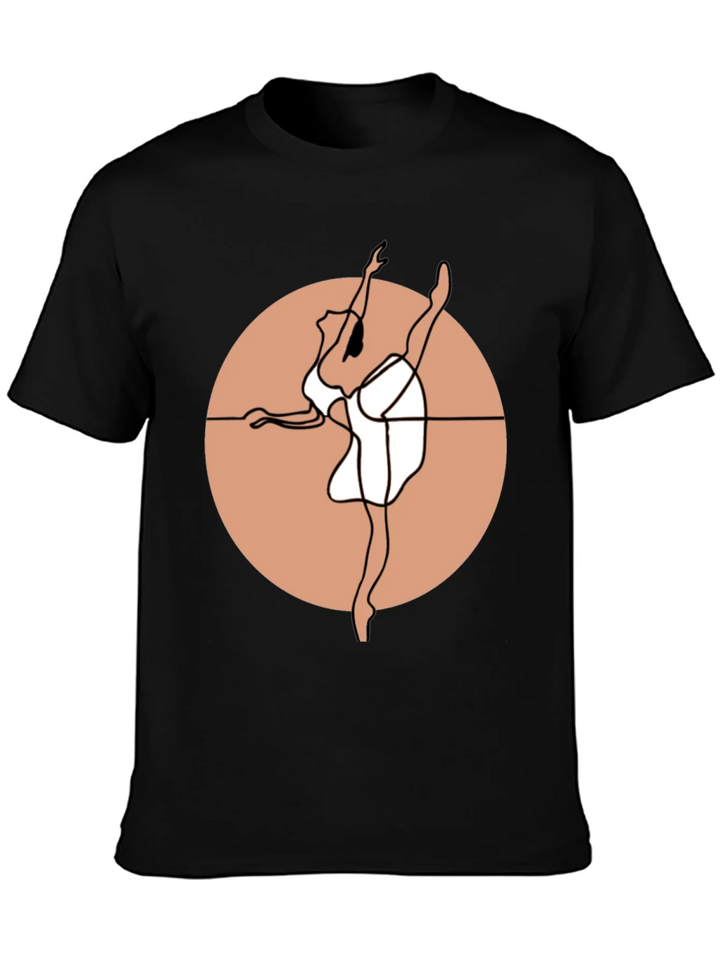 Ballet Dancer Graphic Tee - Stylish Black Cotton Shirt