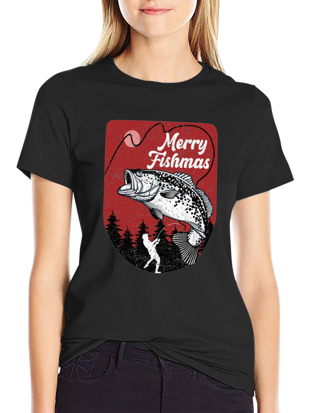 Merry Fishmas Fishing T-Shirt