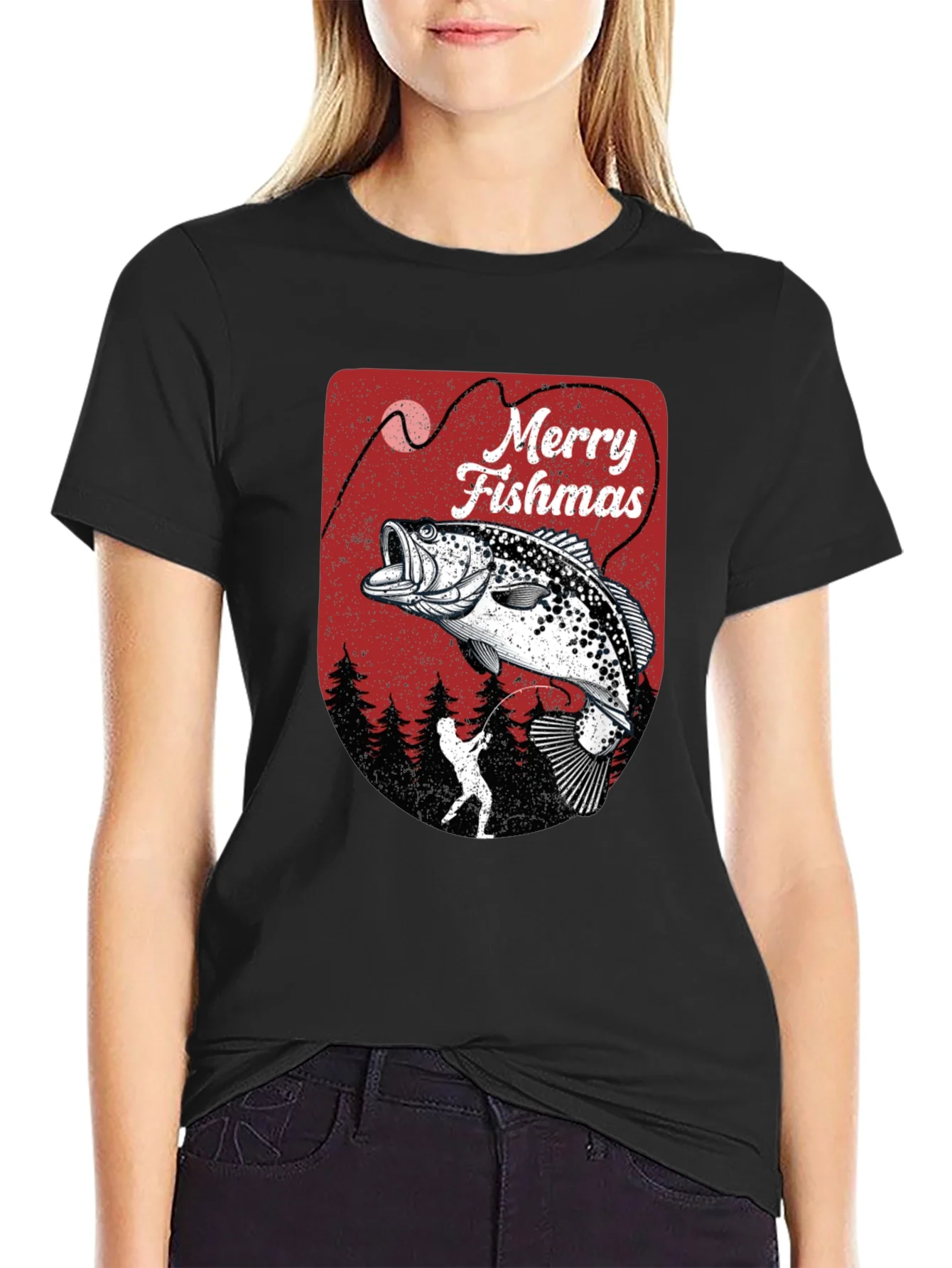 Merry Fishmas Fishing T-Shirt