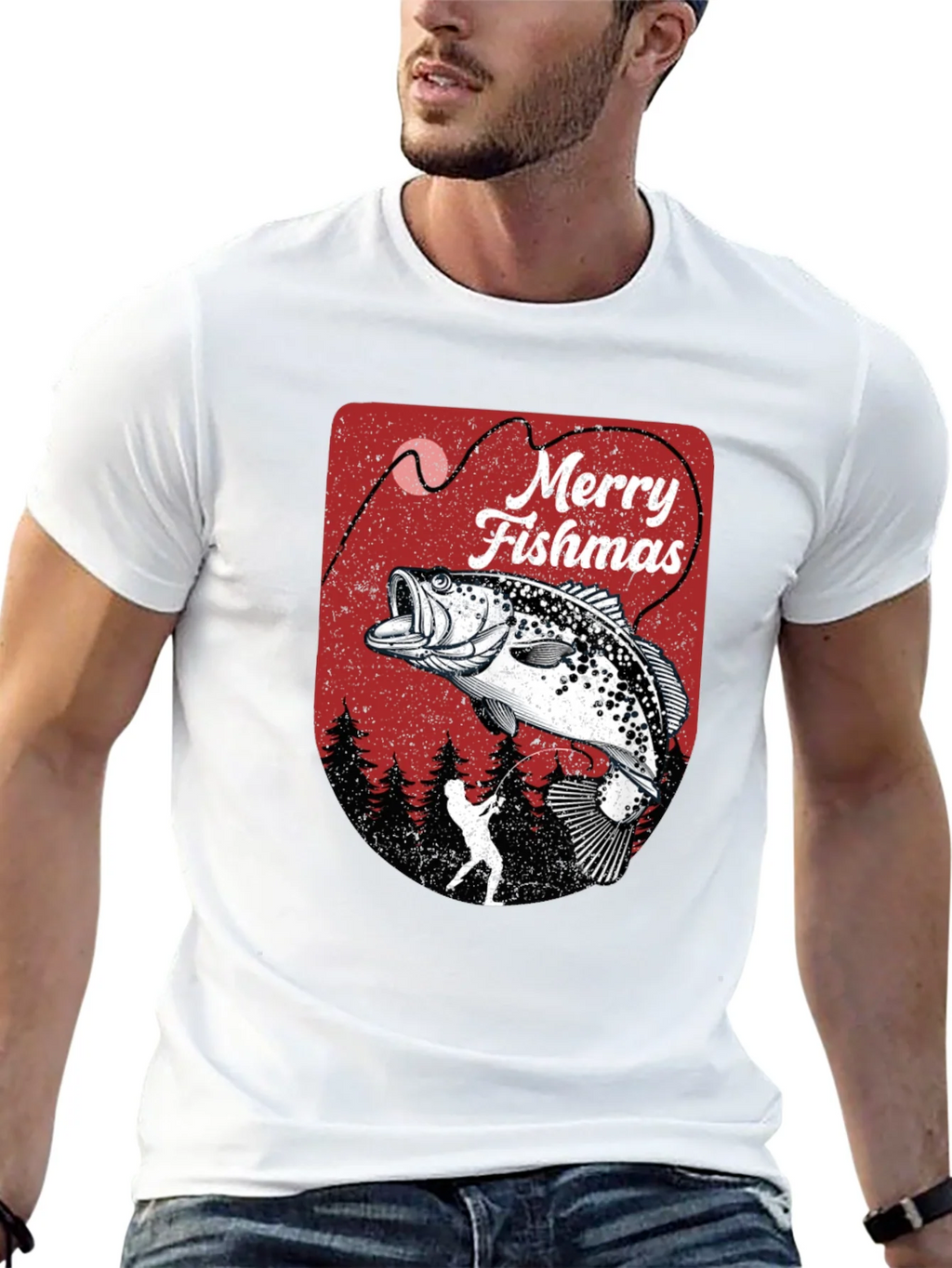 Merry Fishmas Fishing T-Shirt