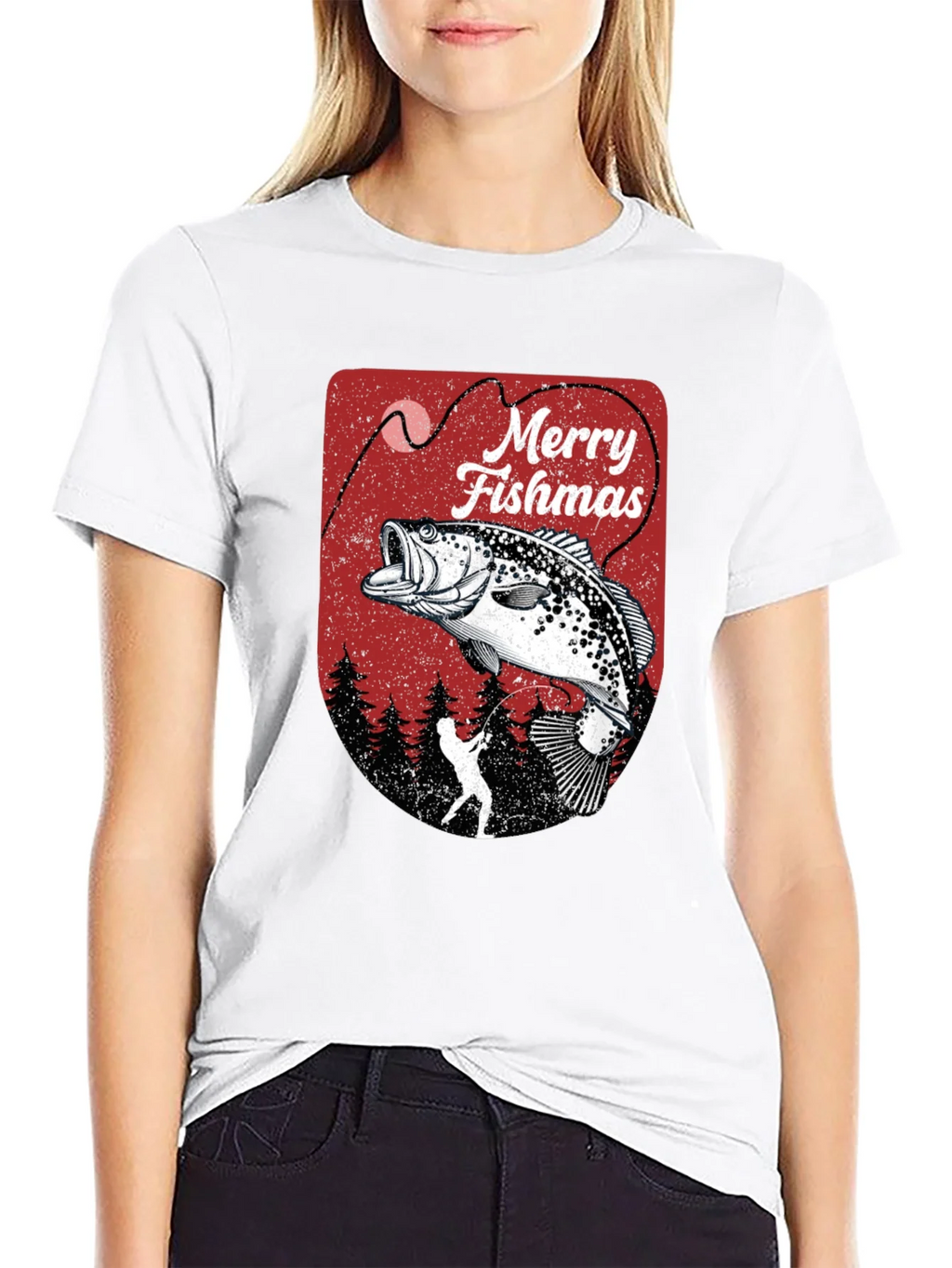 Merry Fishmas Fishing T-Shirt