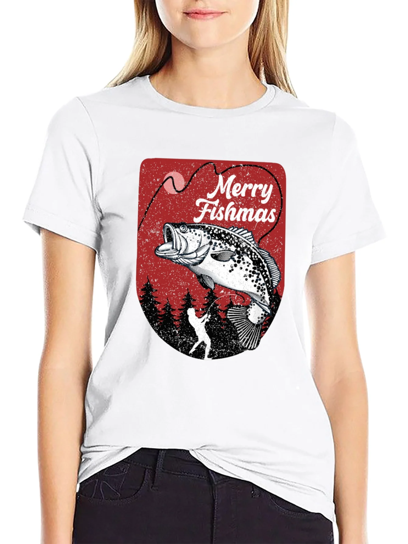 Merry Fishmas Fishing T-Shirt