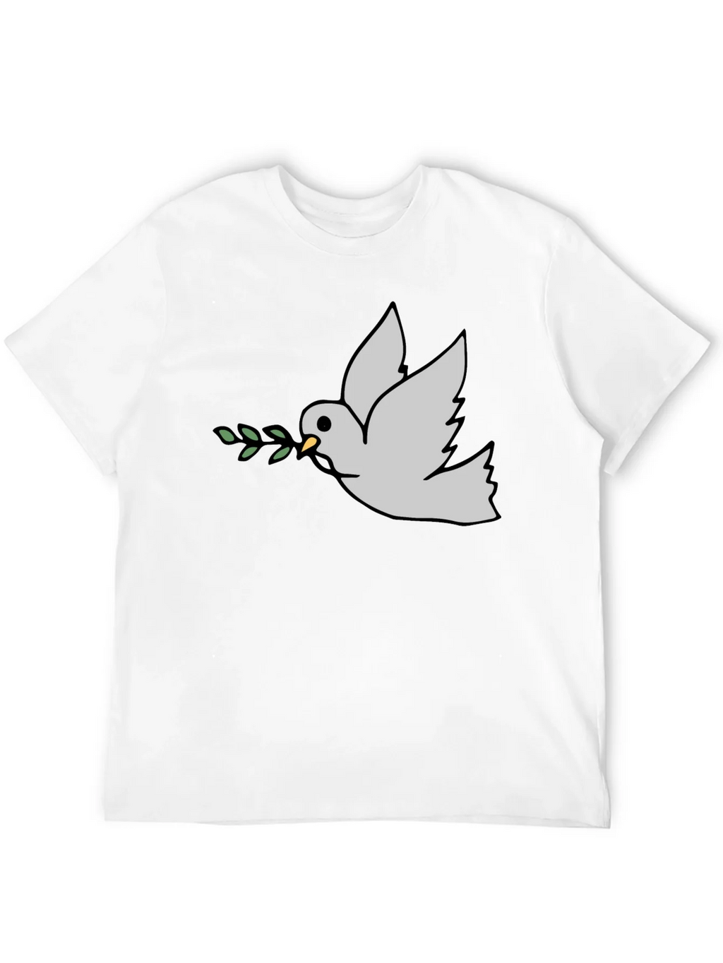 Peace Dove Graphic Tee - Black Casual T-Shirt