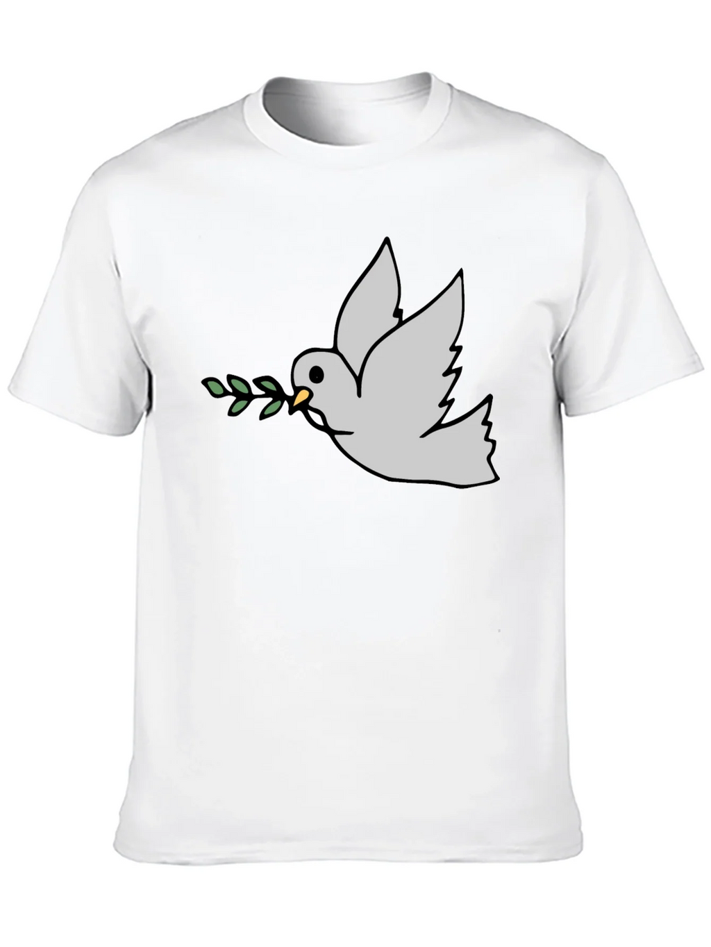 Peace Dove Graphic Tee - Black Casual T-Shirt