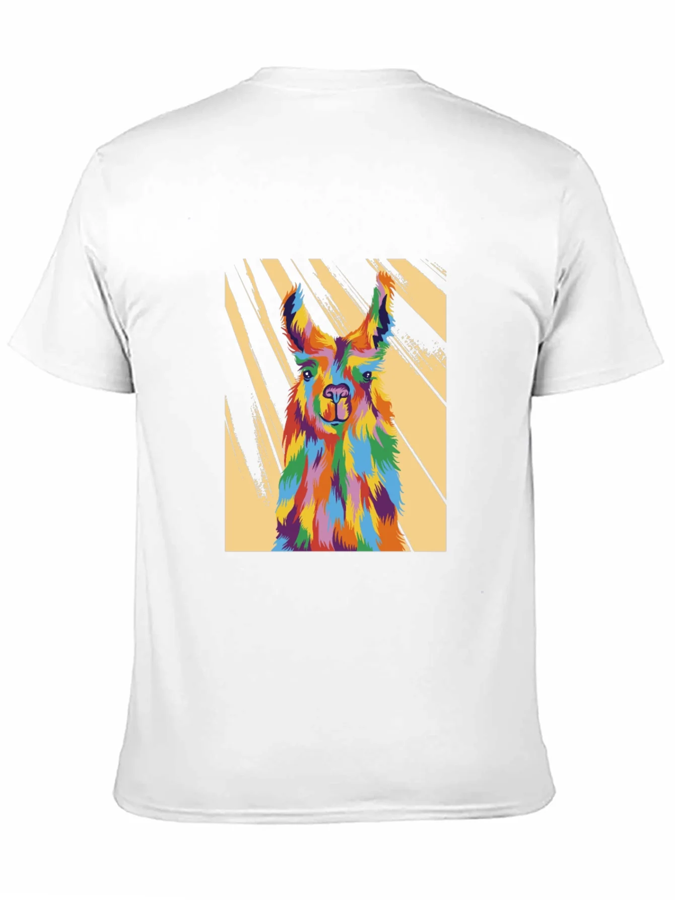 Colorful Llama Graphic Tee - Mens Black T-Shirt