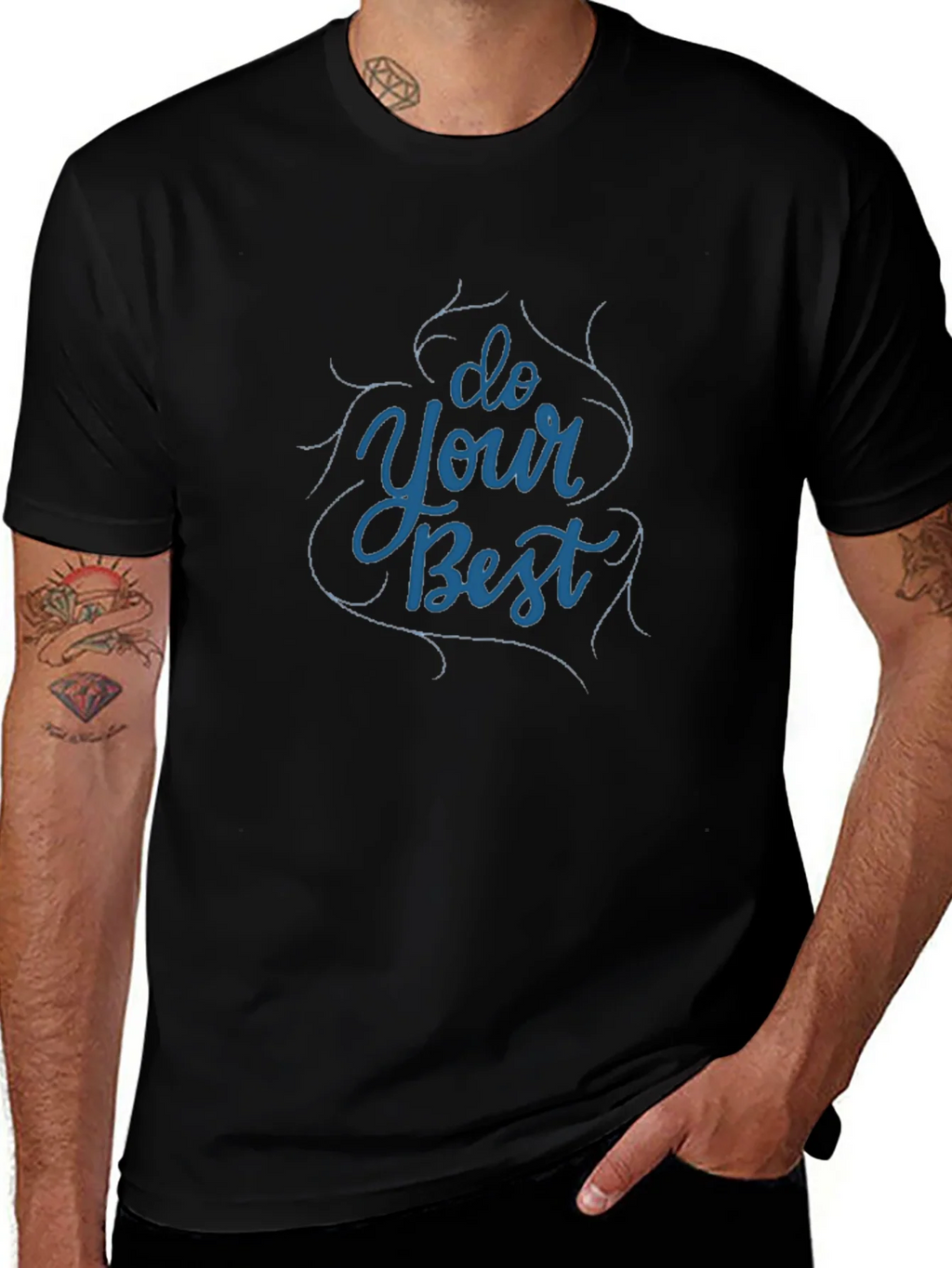 Motivational Do Your Best Black T-Shirt