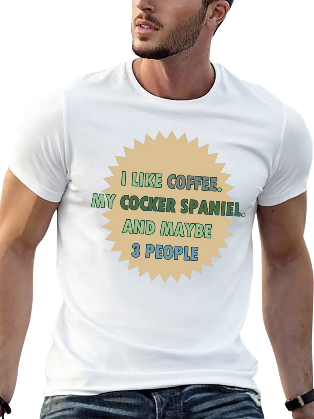 Coffee & Cocker Spaniel T-Shirt - Novelty Tee
