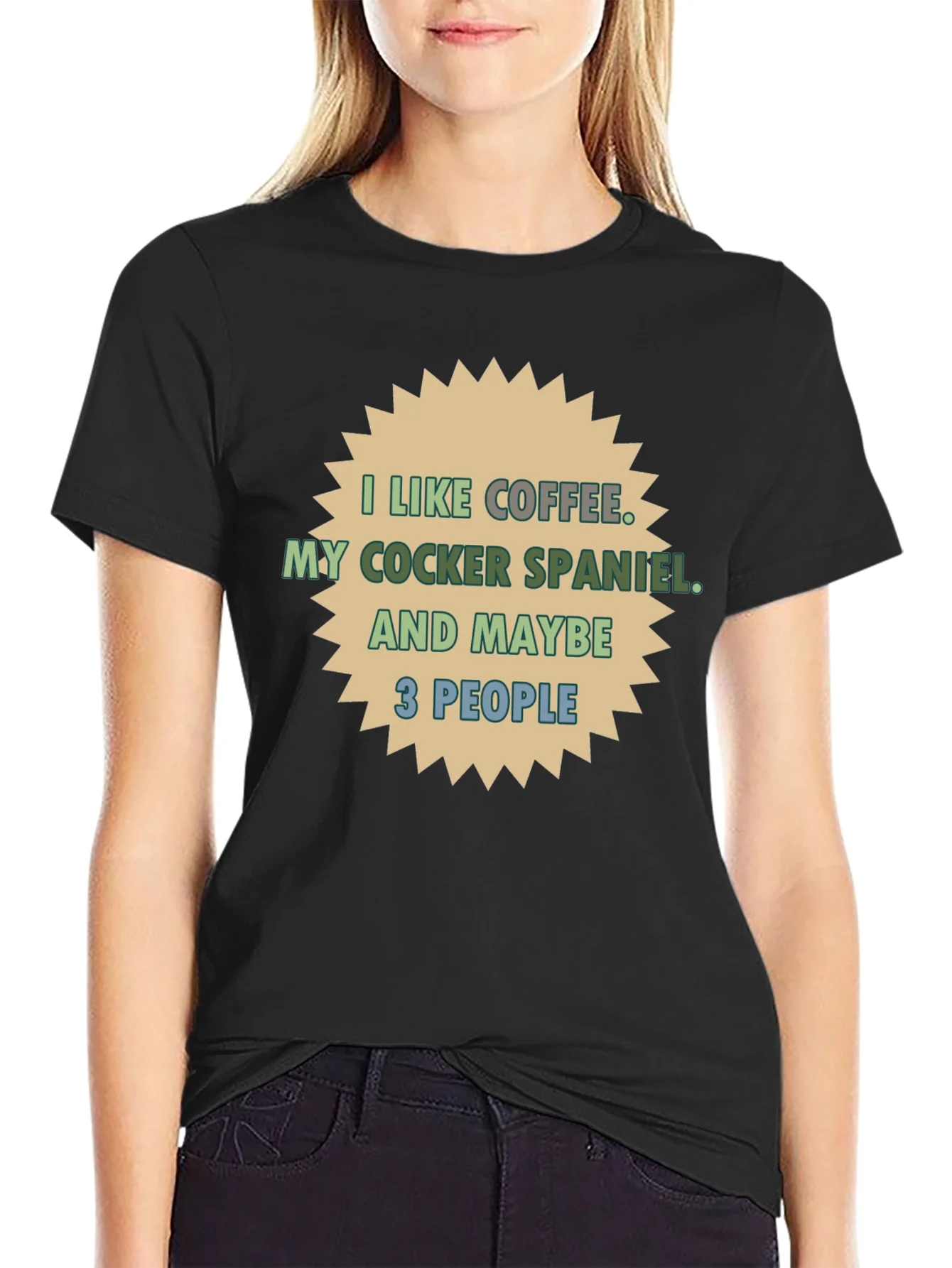 Coffee & Cocker Spaniel T-Shirt - Novelty Tee