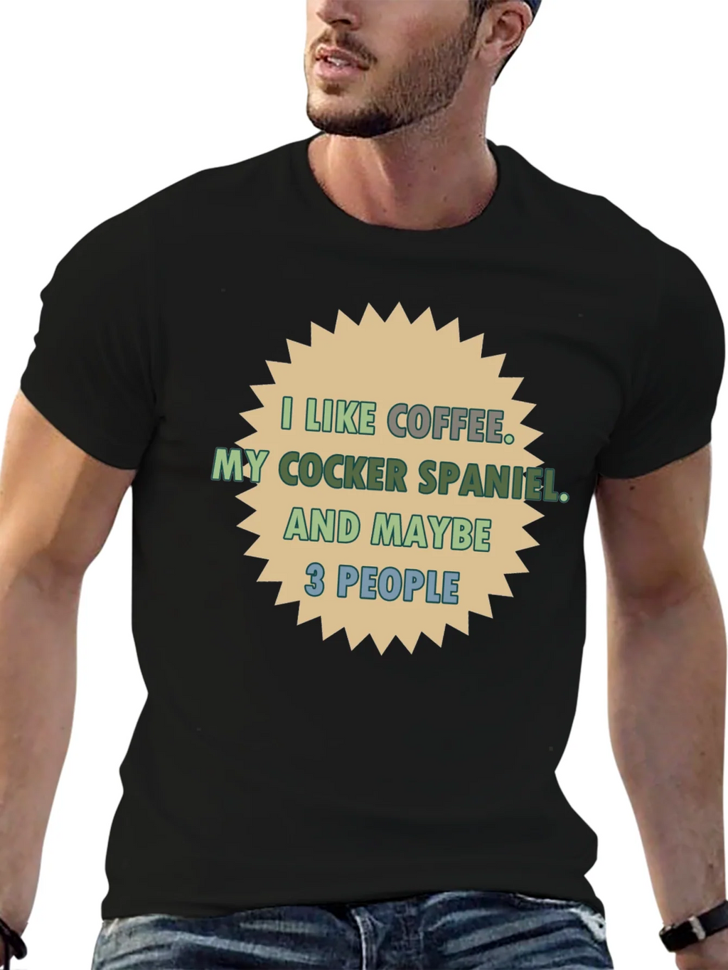 Coffee & Cocker Spaniel T-Shirt - Novelty Tee