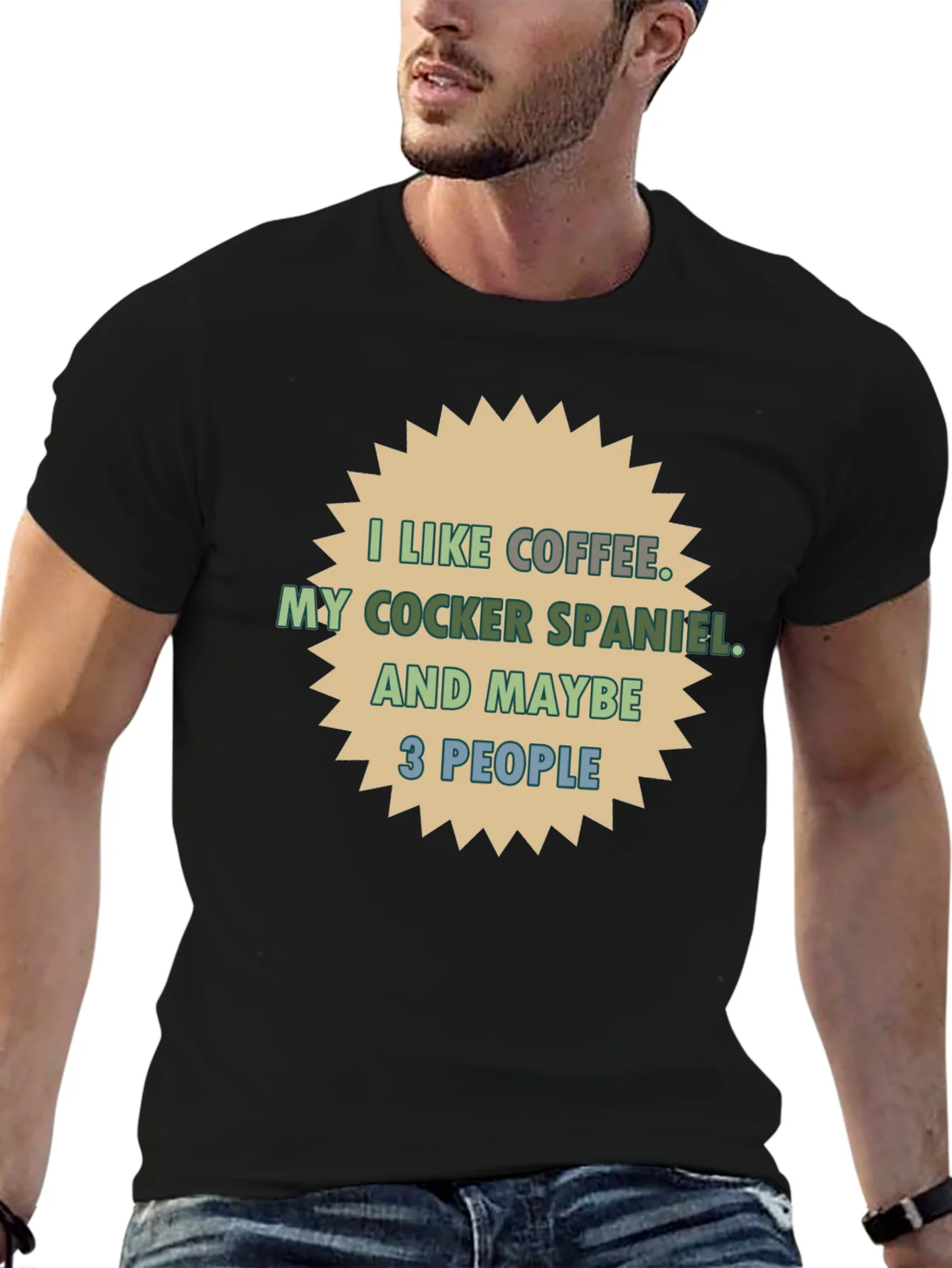 Coffee & Cocker Spaniel T-Shirt - Novelty Tee