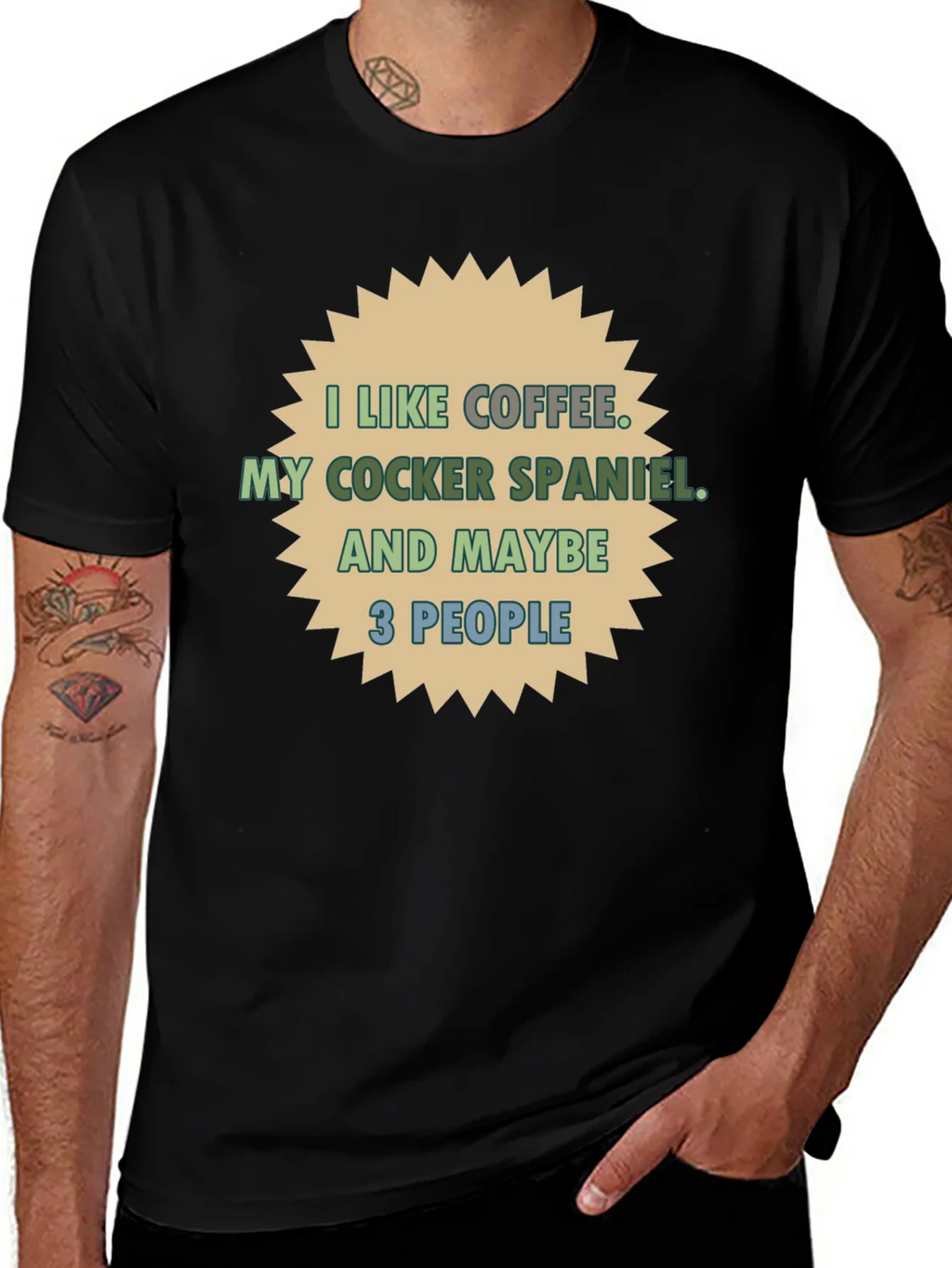 Coffee & Cocker Spaniel T-Shirt - Novelty Tee