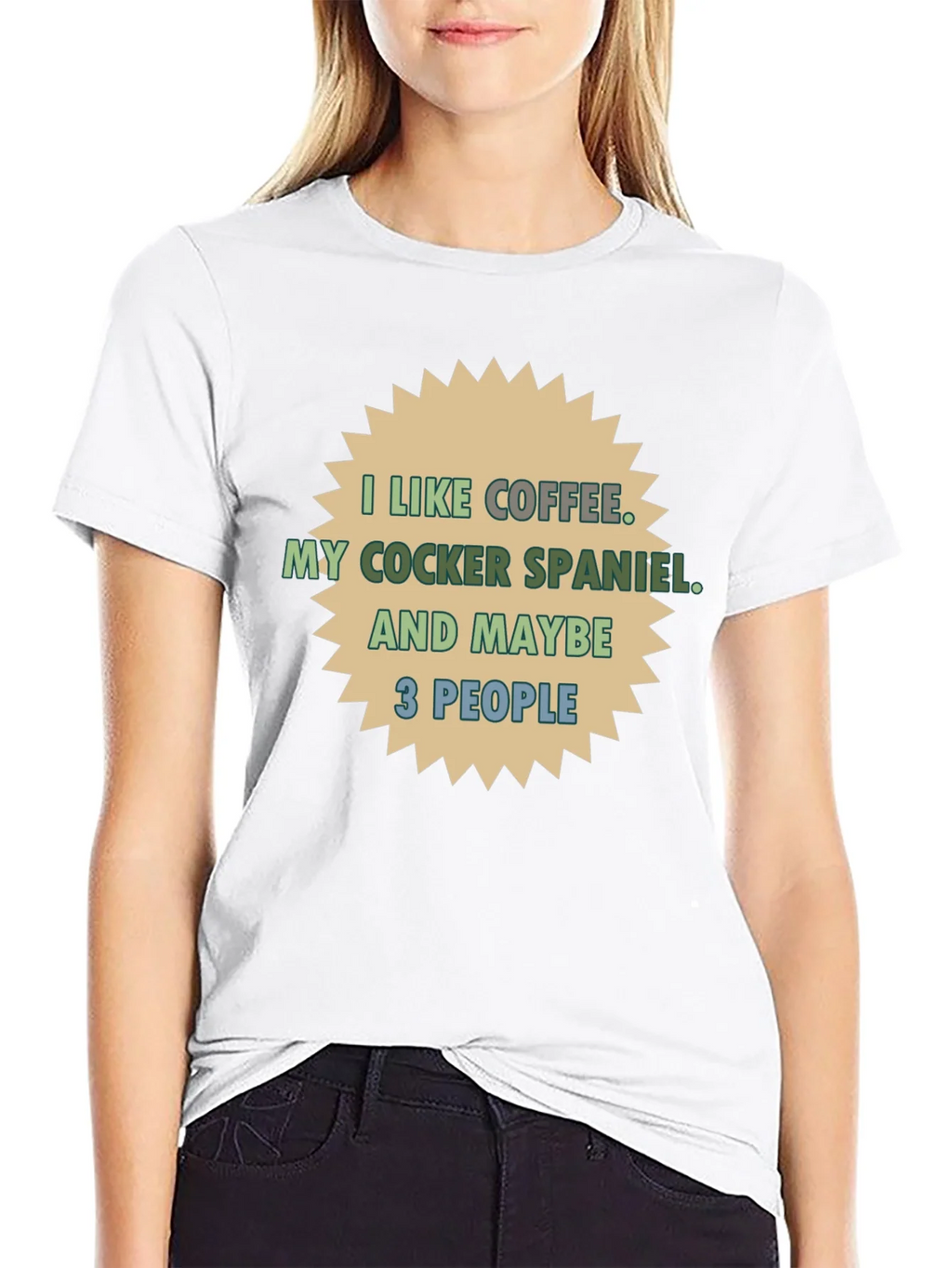 Coffee & Cocker Spaniel T-Shirt - Novelty Tee