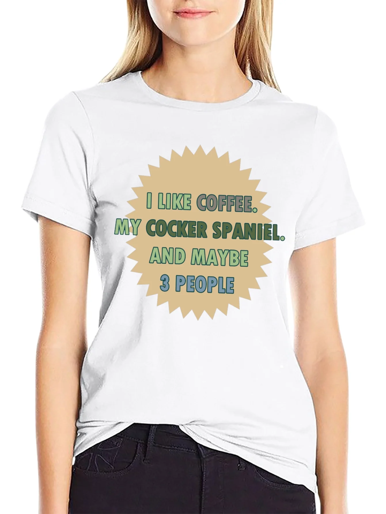 Coffee & Cocker Spaniel T-Shirt - Novelty Tee