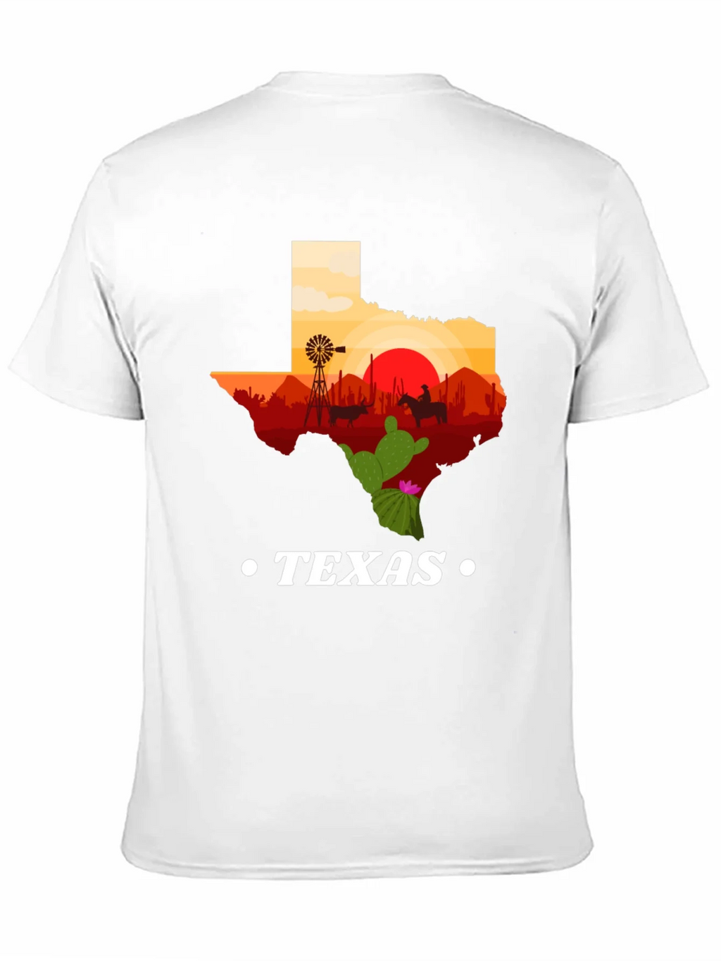 Texas Silhouette Graphic Tee - Western Cowboy Style