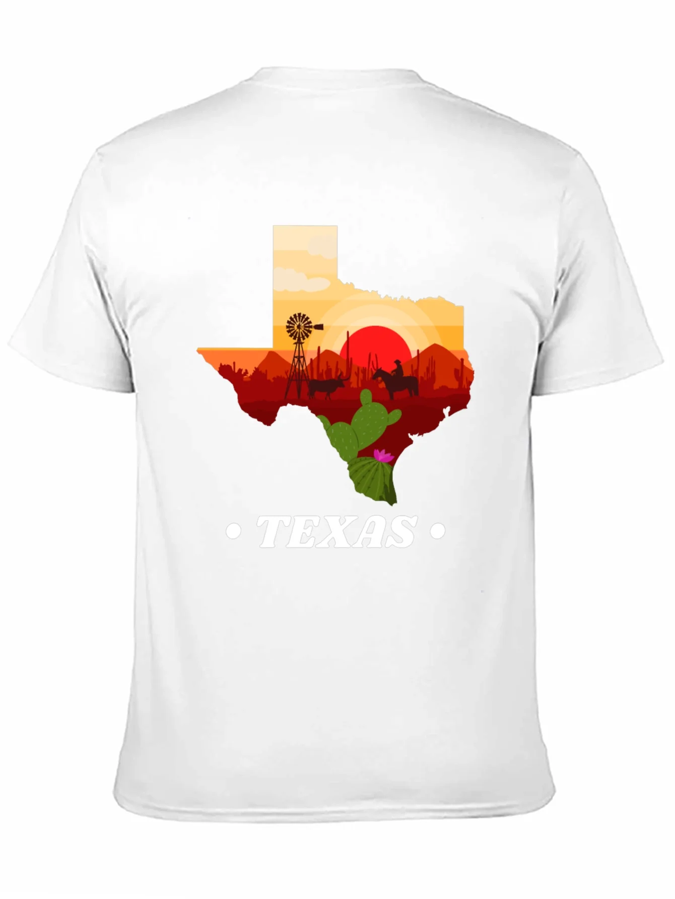Texas Silhouette Graphic Tee - Western Cowboy Style