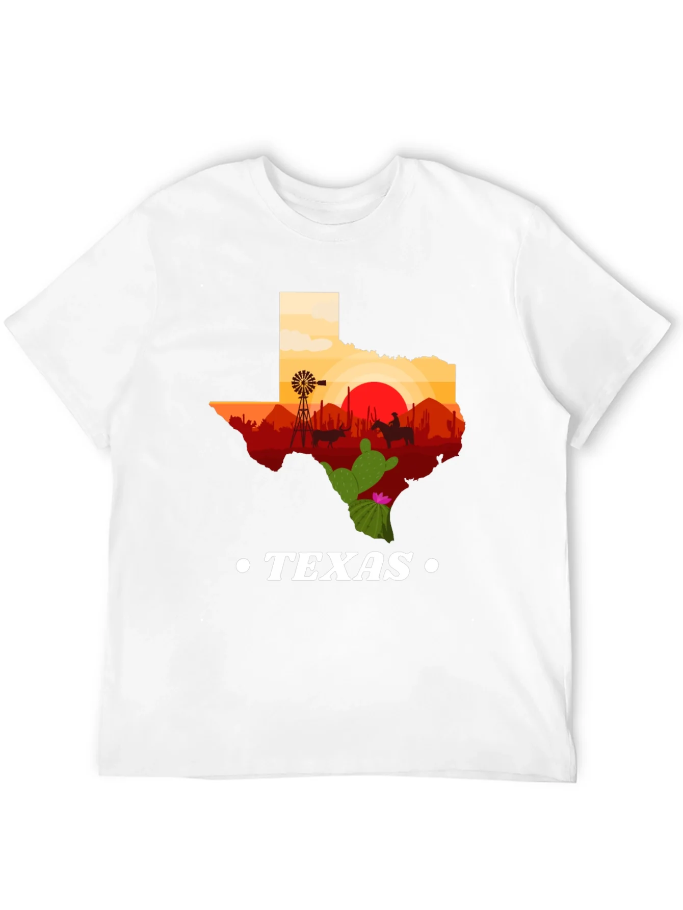 Texas Silhouette Graphic Tee - Western Cowboy Style