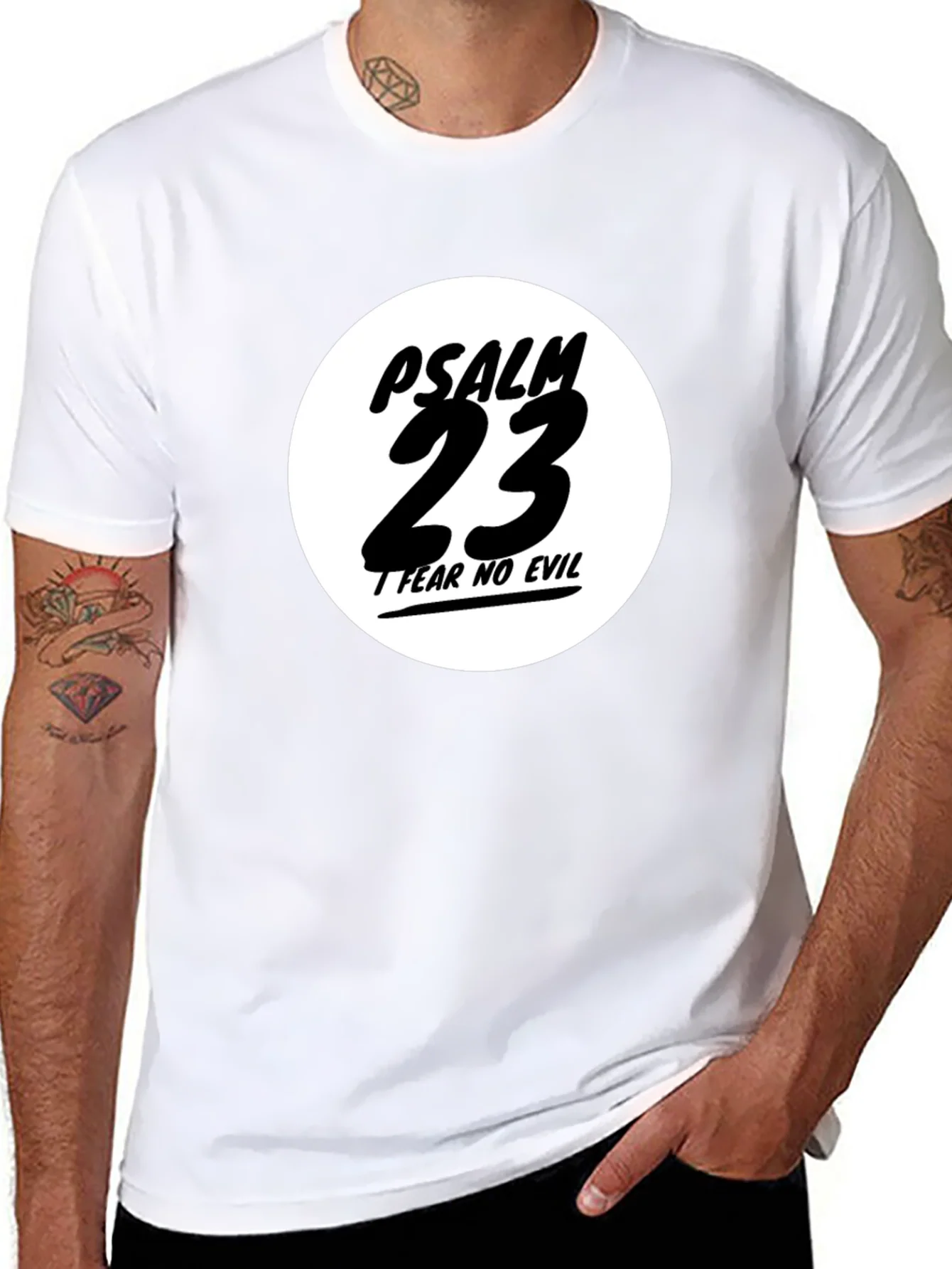 Psalm 23 Black T-Shirt - Fear No Evil