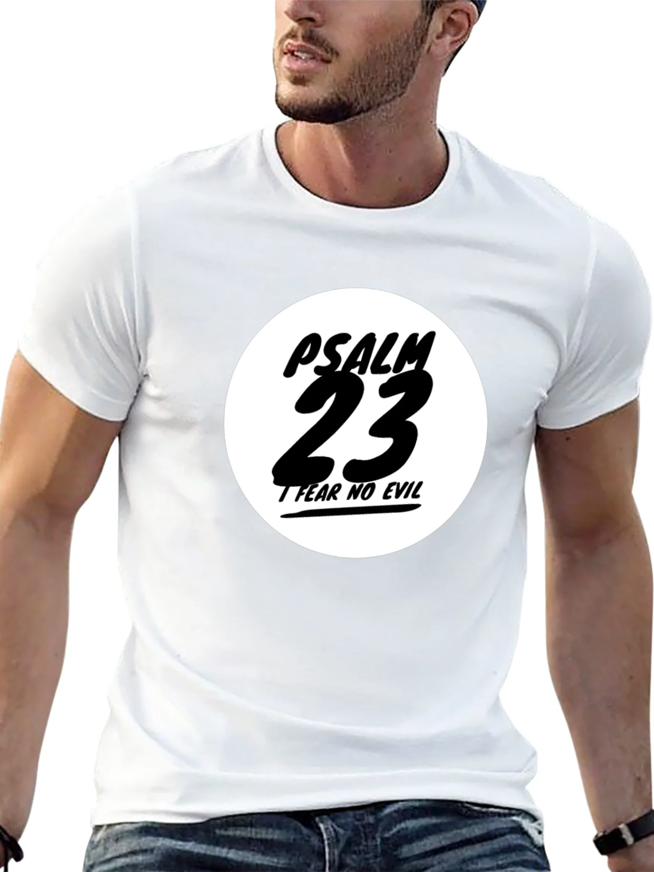 Psalm 23 Black T-Shirt - Fear No Evil