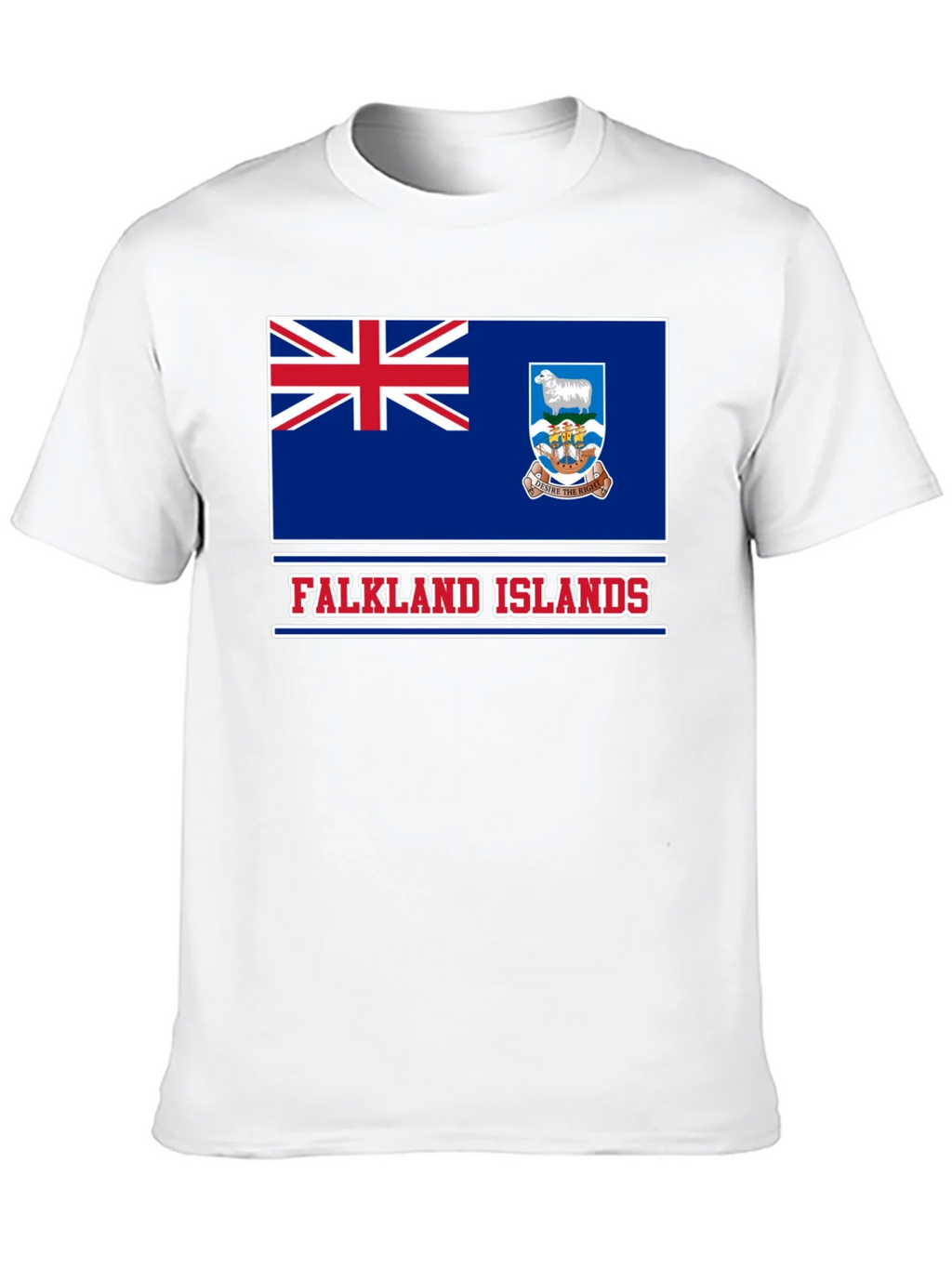Falkland Islands Flag T-Shirt Patriotic Black Tee