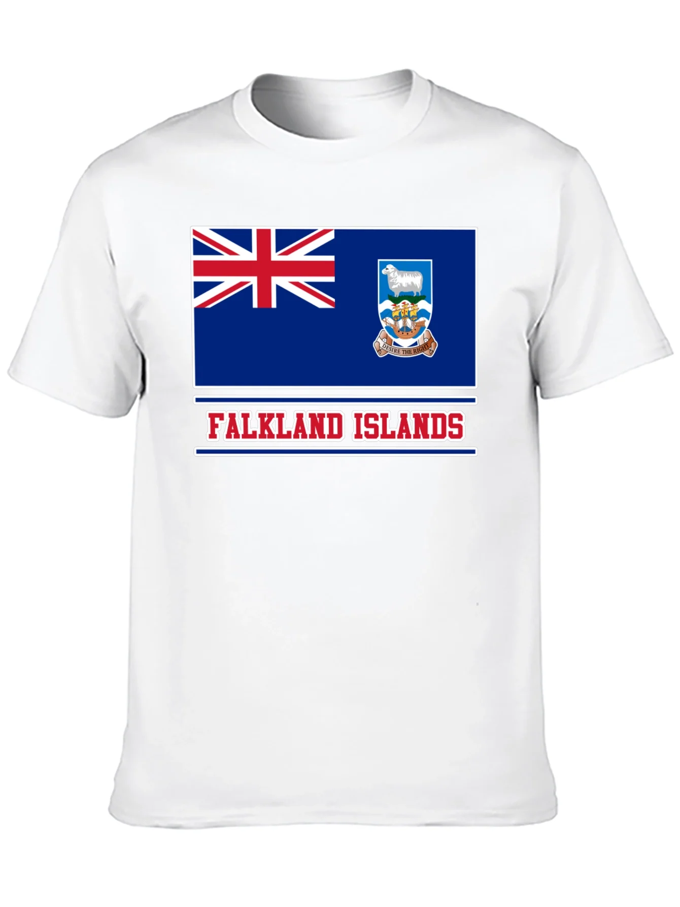 Falkland Islands Flag T-Shirt Patriotic Black Tee