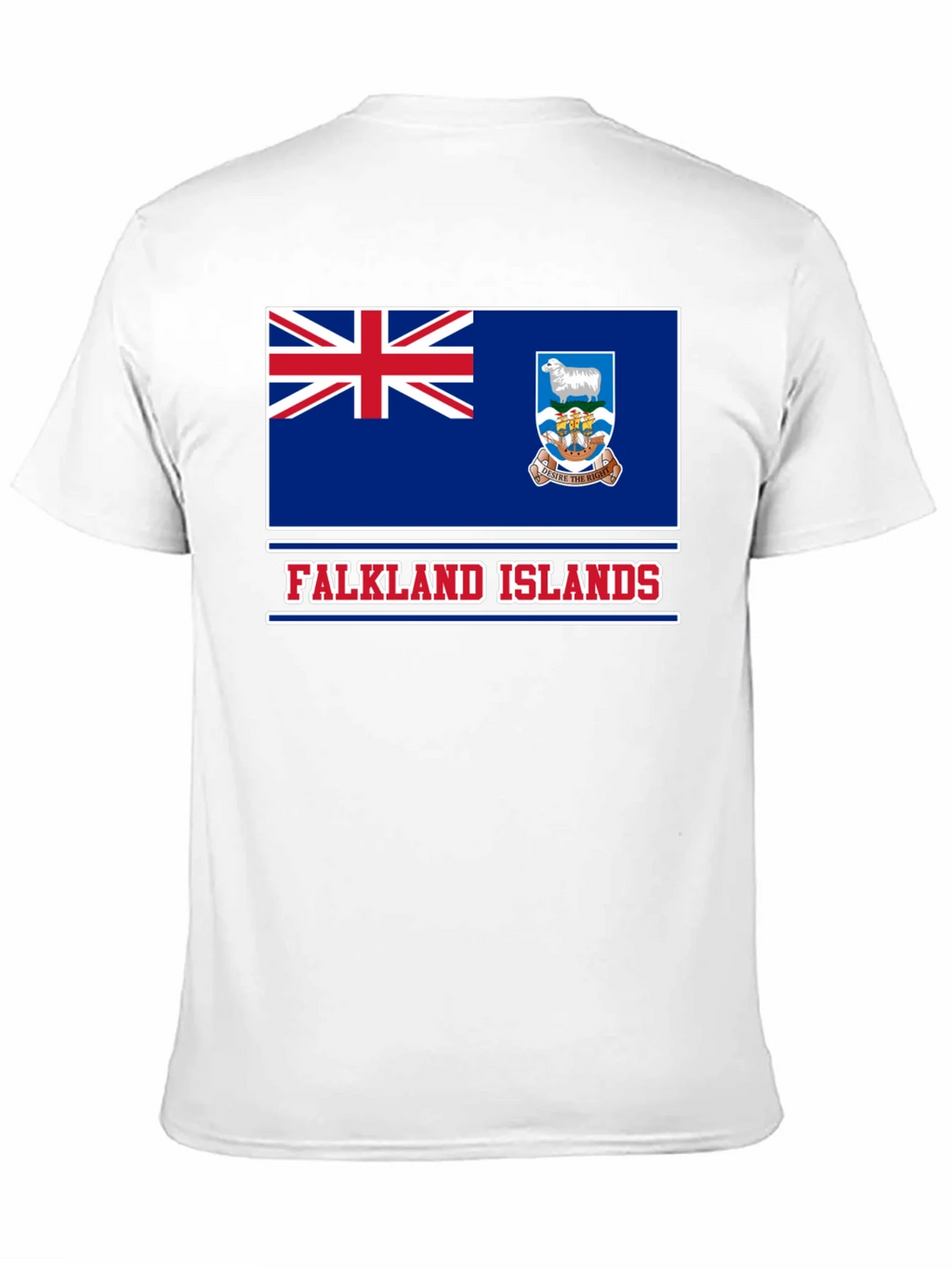 Falkland Islands Flag T-Shirt Patriotic Black Tee
