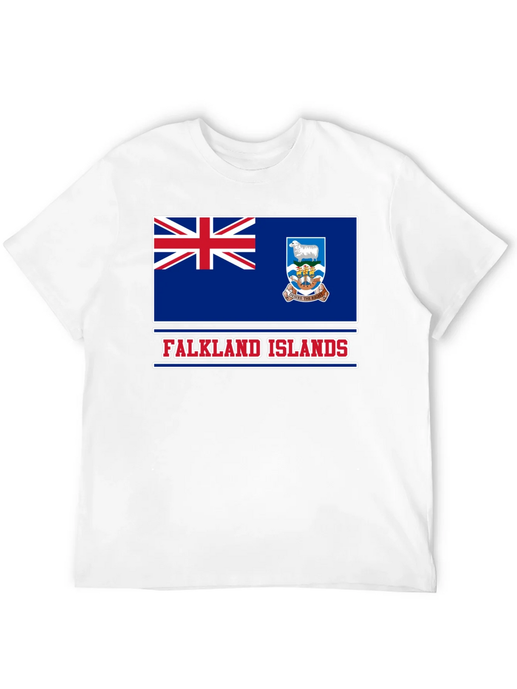 Falkland Islands Flag T-Shirt Patriotic Black Tee