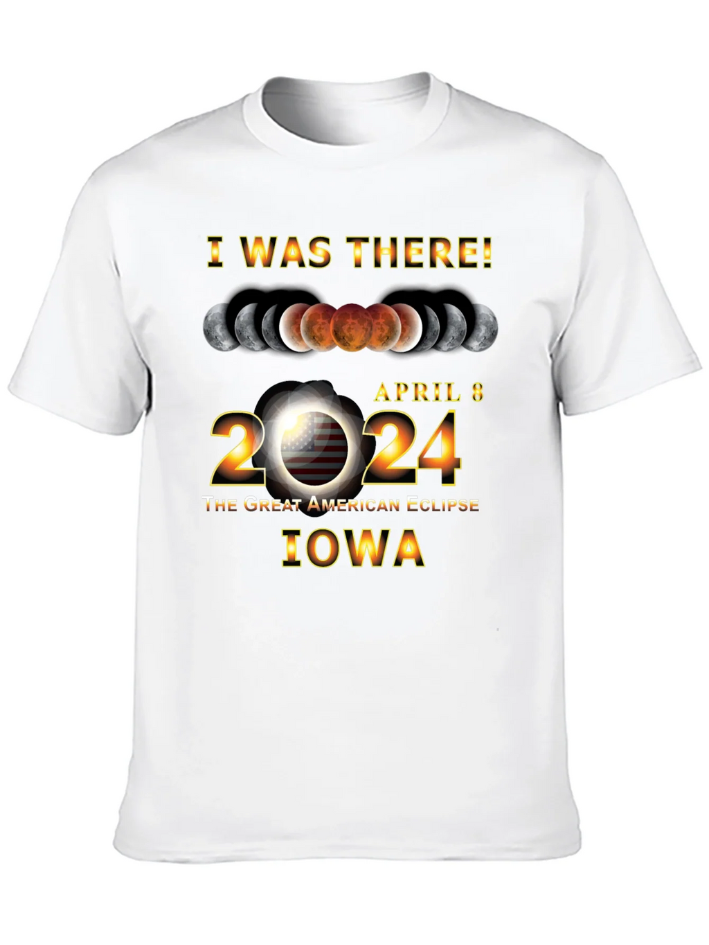 Iowa Eclipse April 8 2024 T-Shirt