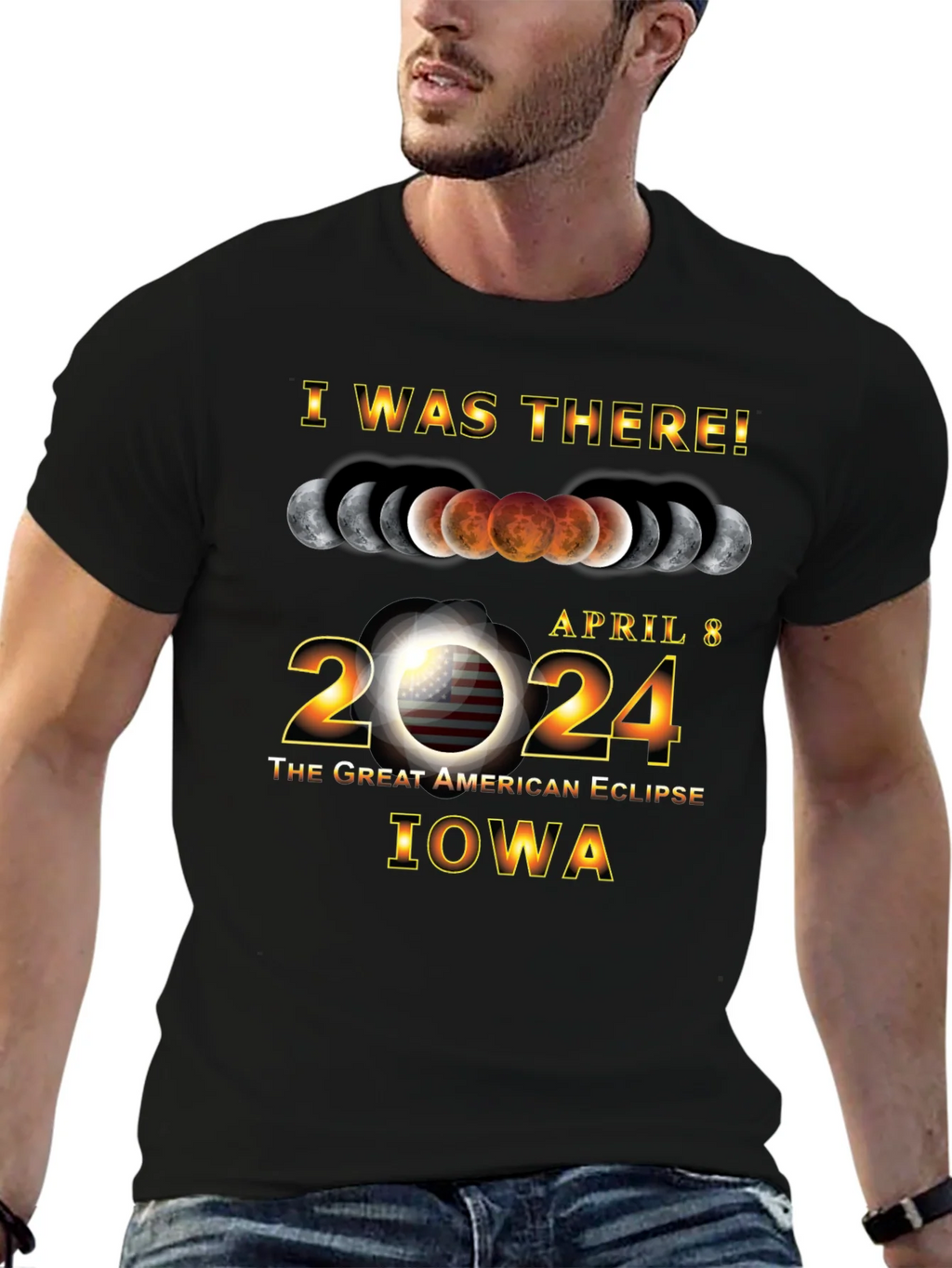 Iowa Eclipse April 8 2024 T-Shirt
