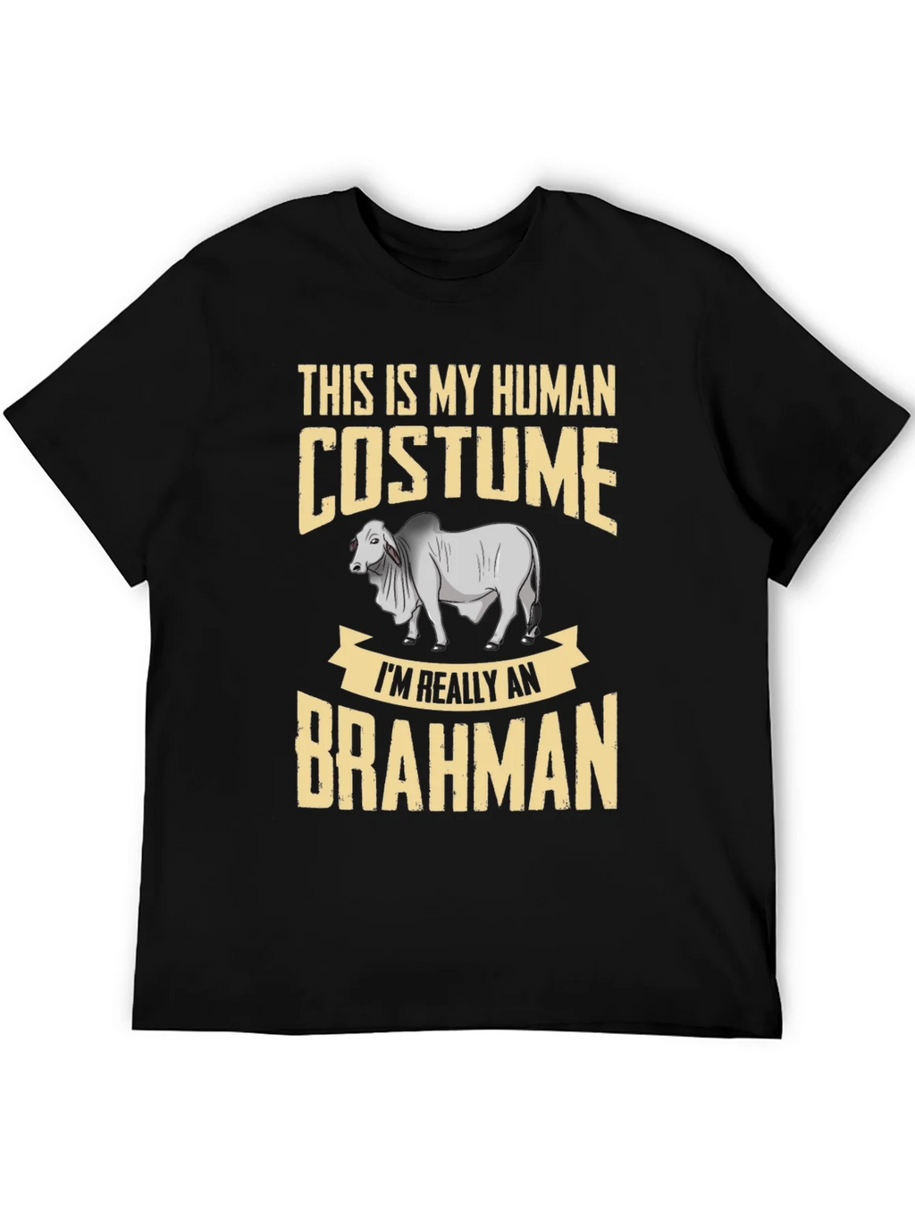 Human Costume Brahman Cattle Funny Graphic Tee